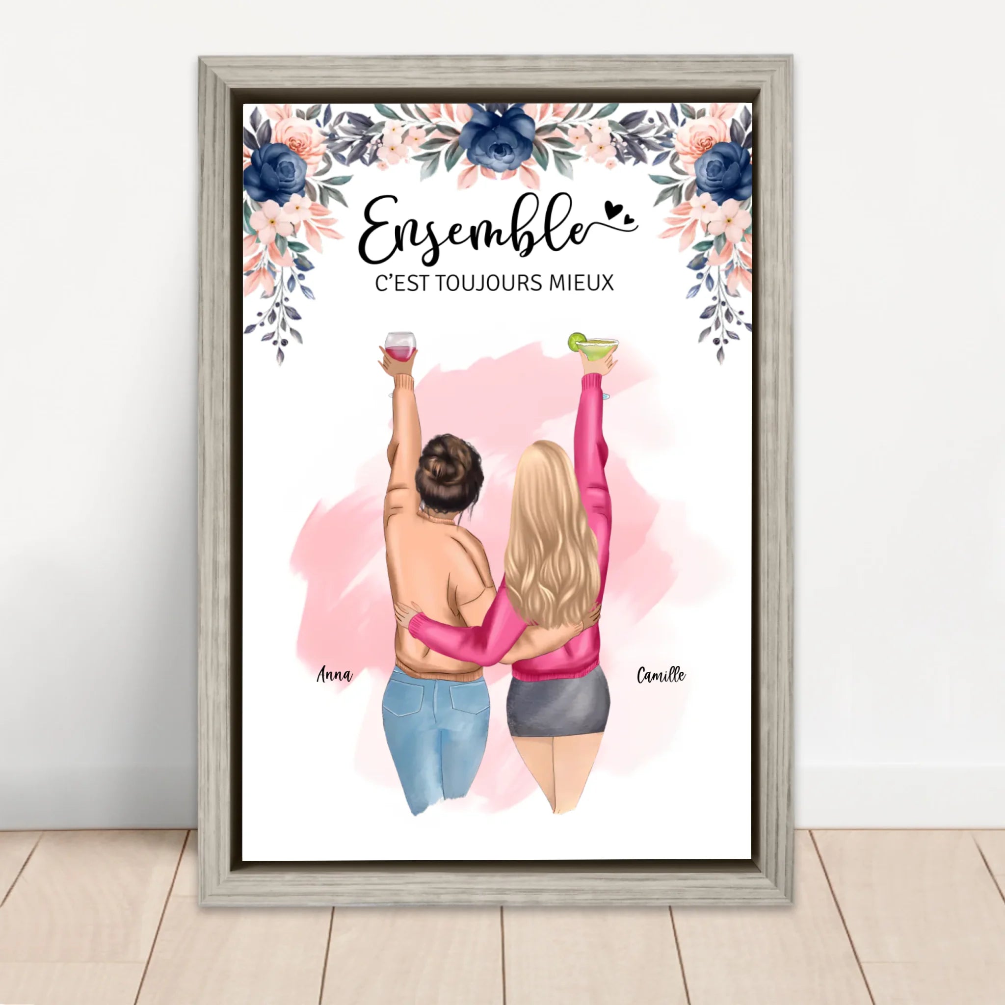 Toile personnalisée – Meilleurs amis pour toujours