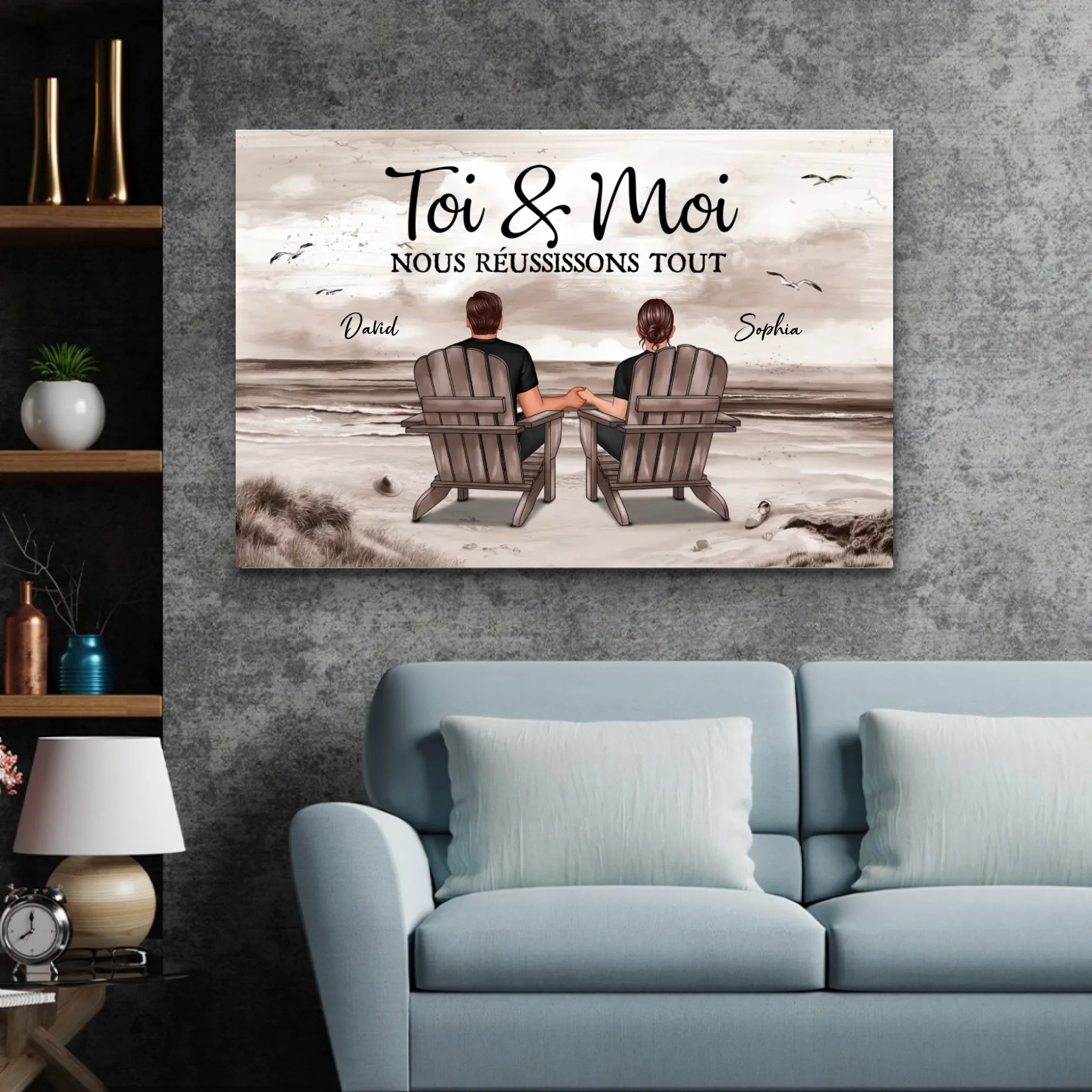 Toile personnalisée “Toi et moi, on peut tout faire”