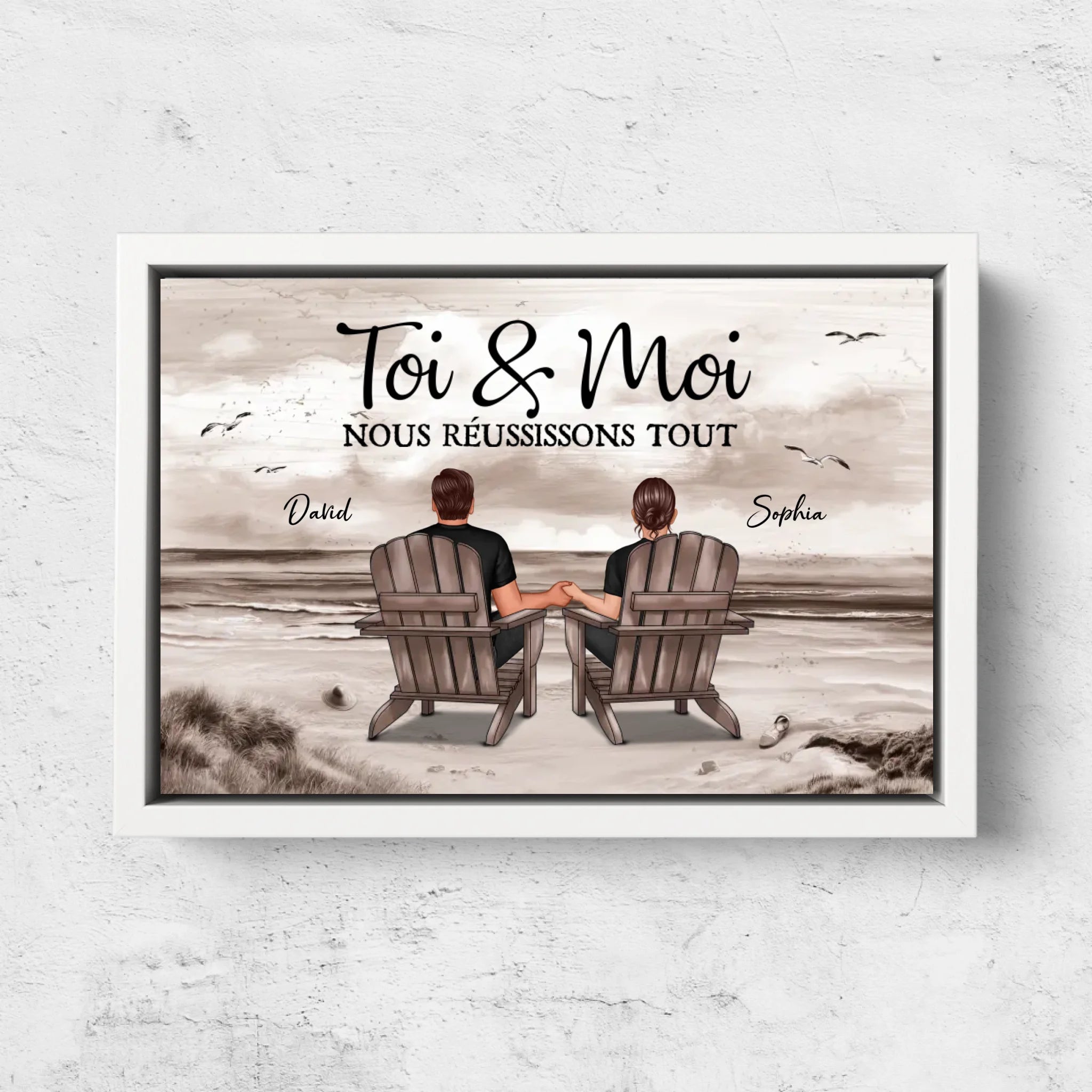 Toile personnalisée “Toi et moi, on peut tout faire”