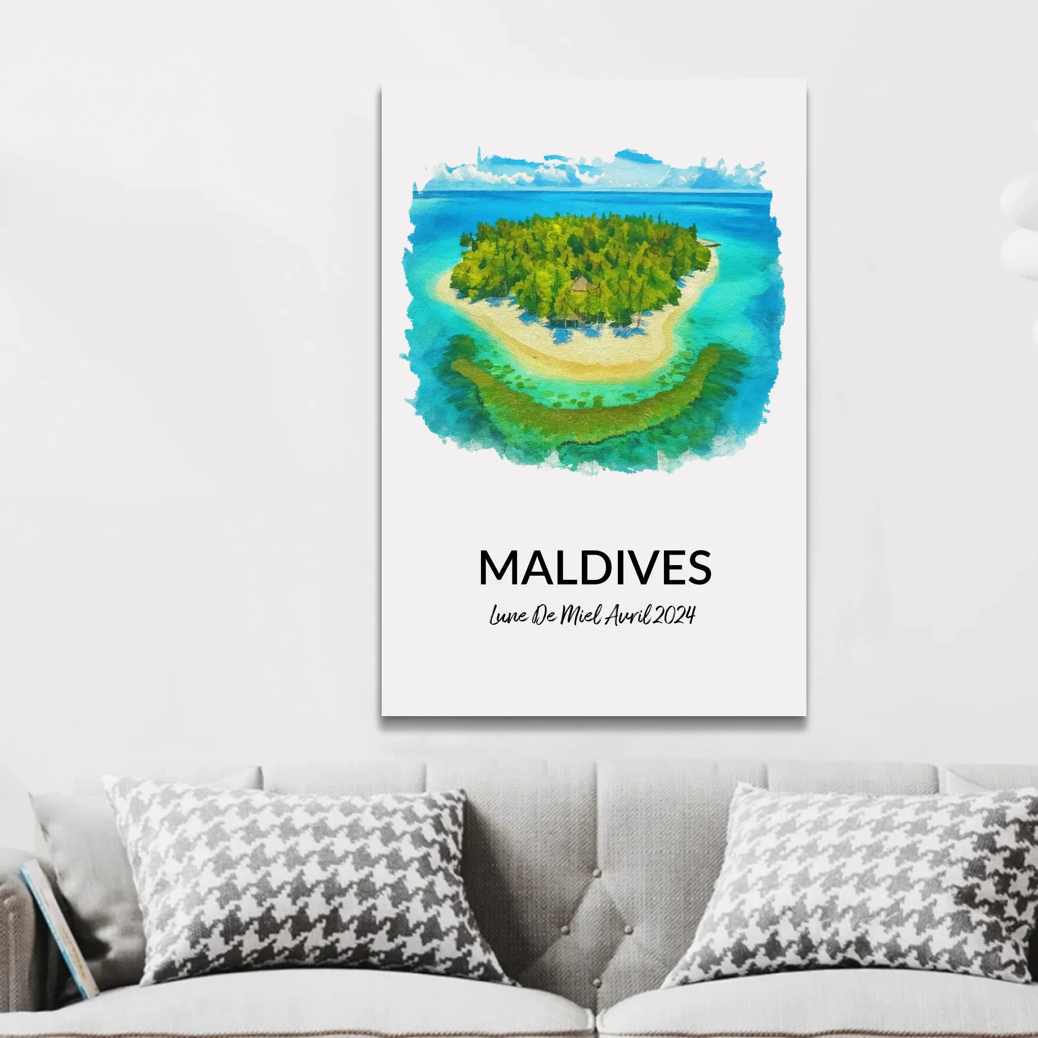 Toile personnalisée "Impression personnalisée pour les vacances"