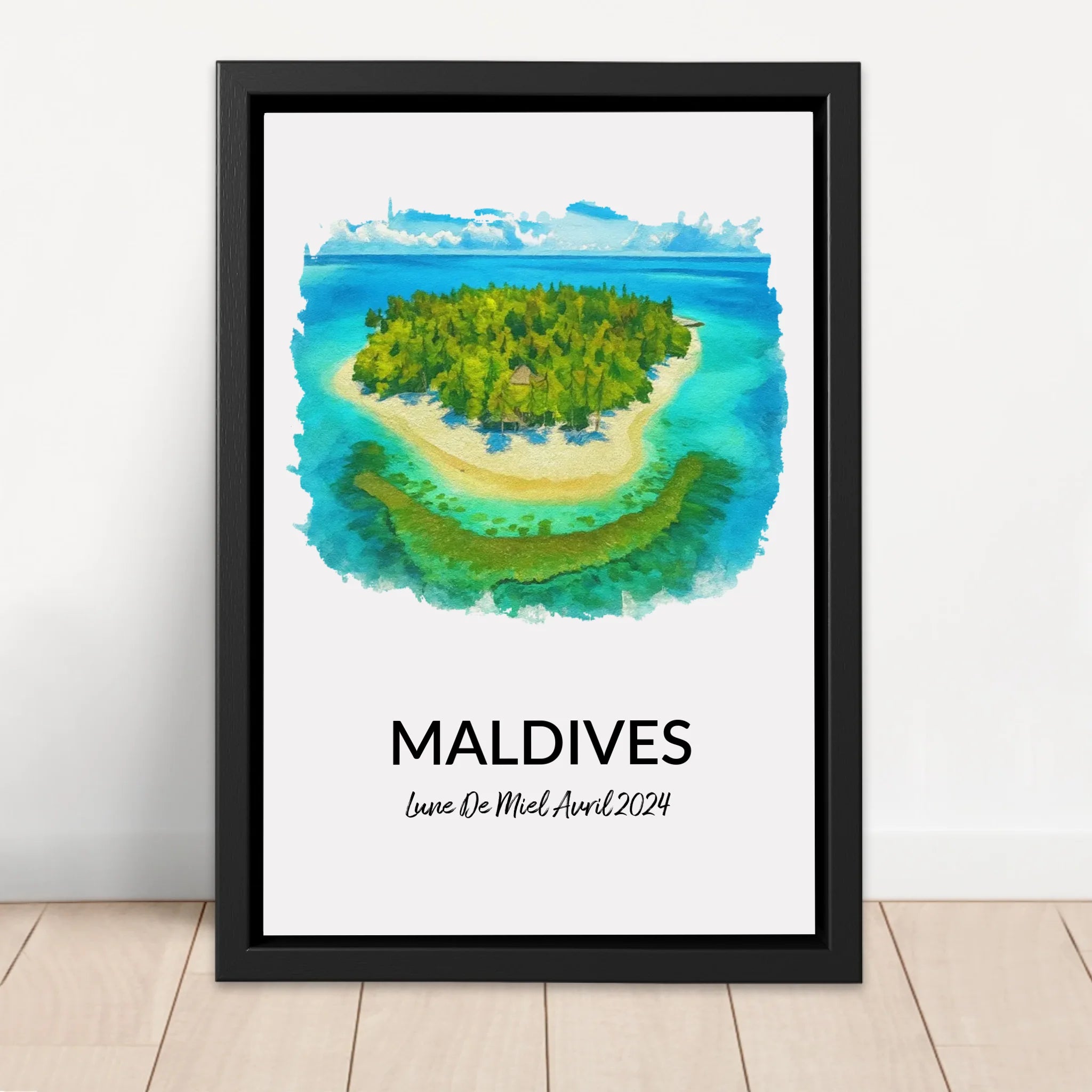 Toile personnalisée "Impression personnalisée pour les vacances"