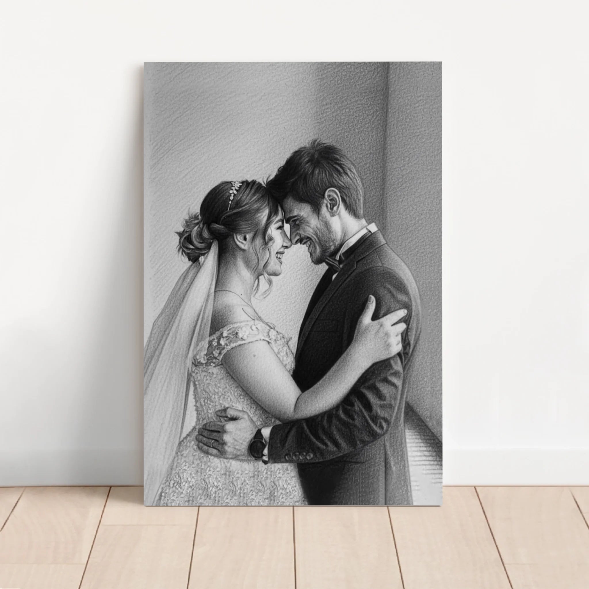 Toile personnalisée – Dessin au crayon à partir d’une photo