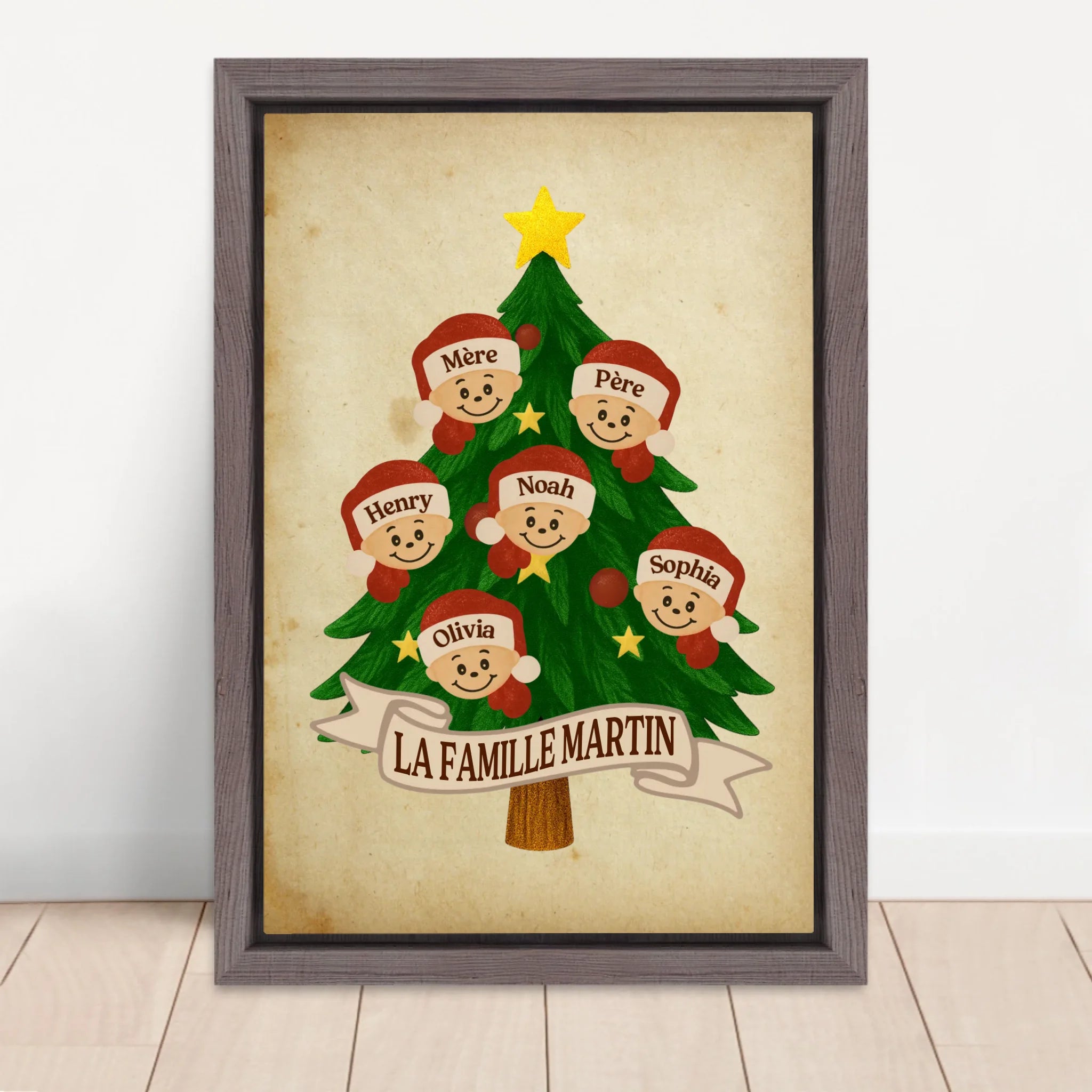 Vertical Framed Canvas-Oak 2026