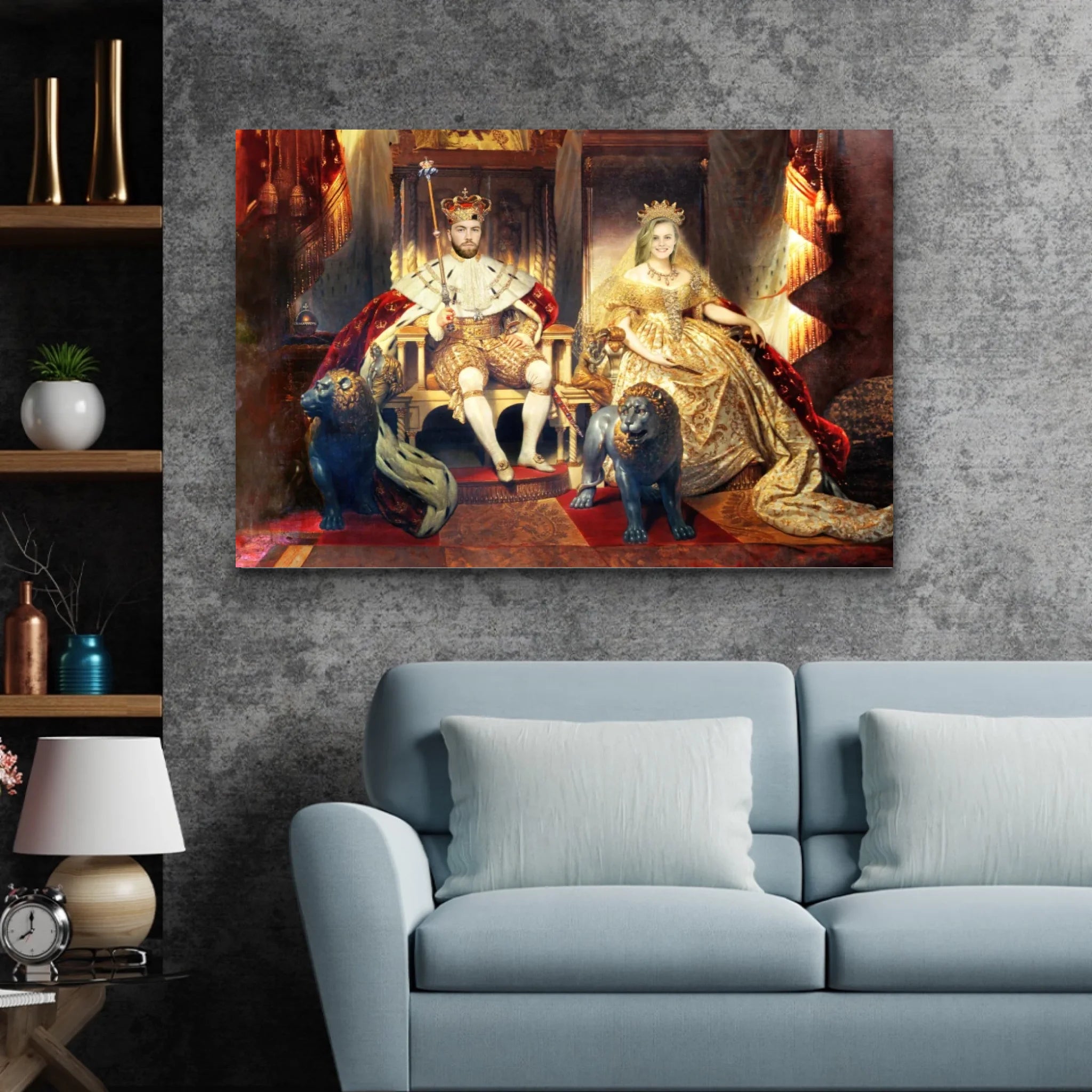 Toile personnalisée – Le Roi et la Reine