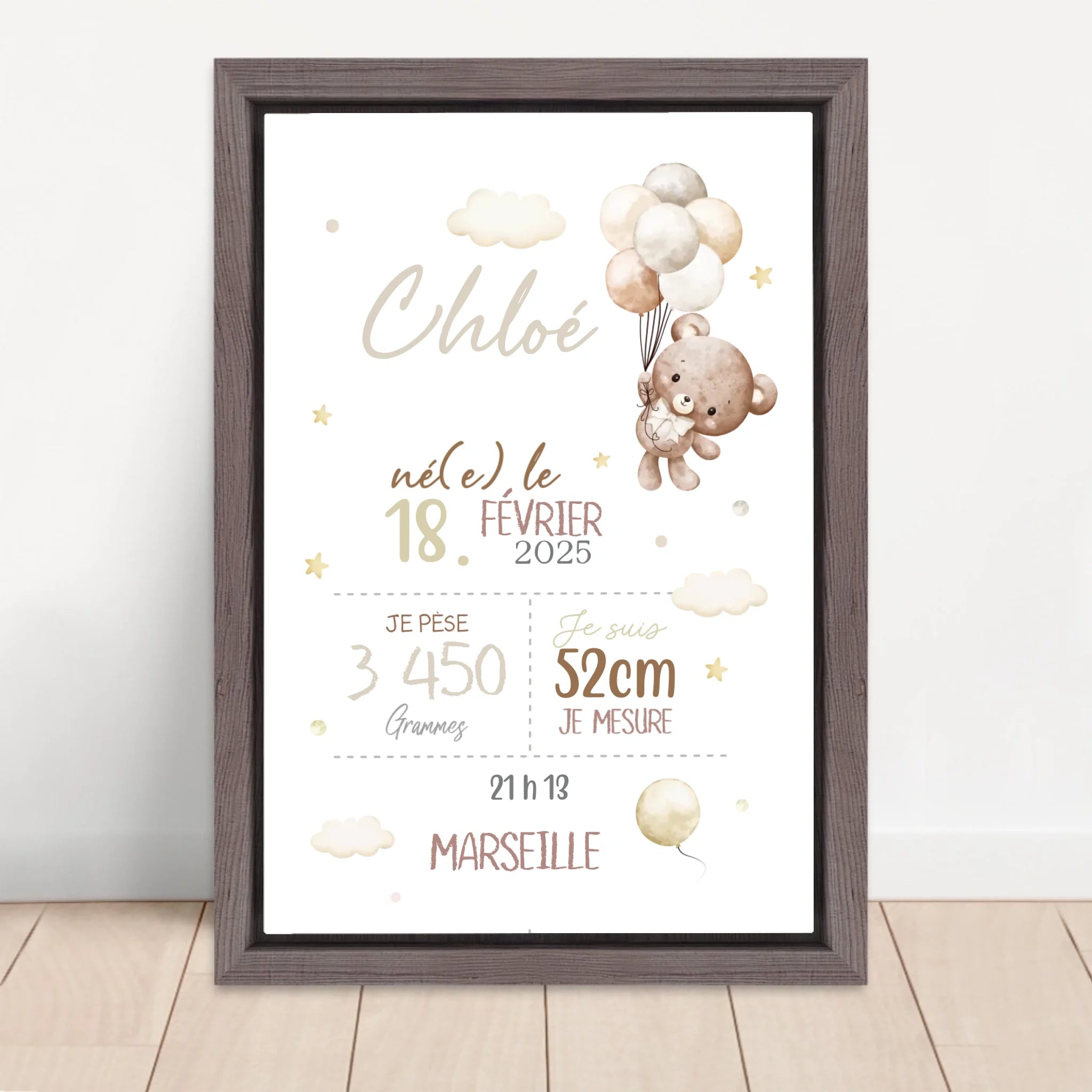 Vertical Framed Canvas-Oak 2026