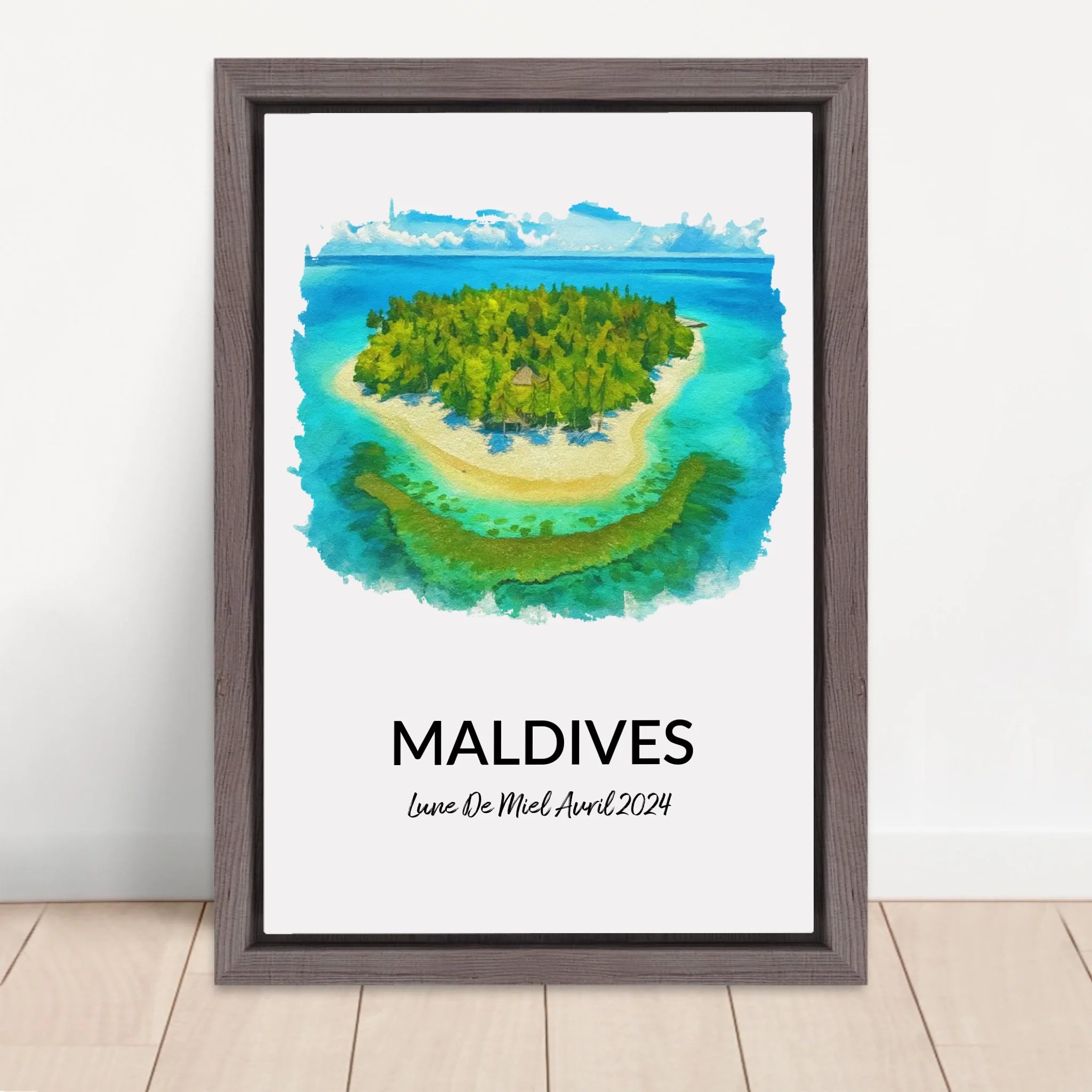 Vertical Framed Canvas-Oak 2026