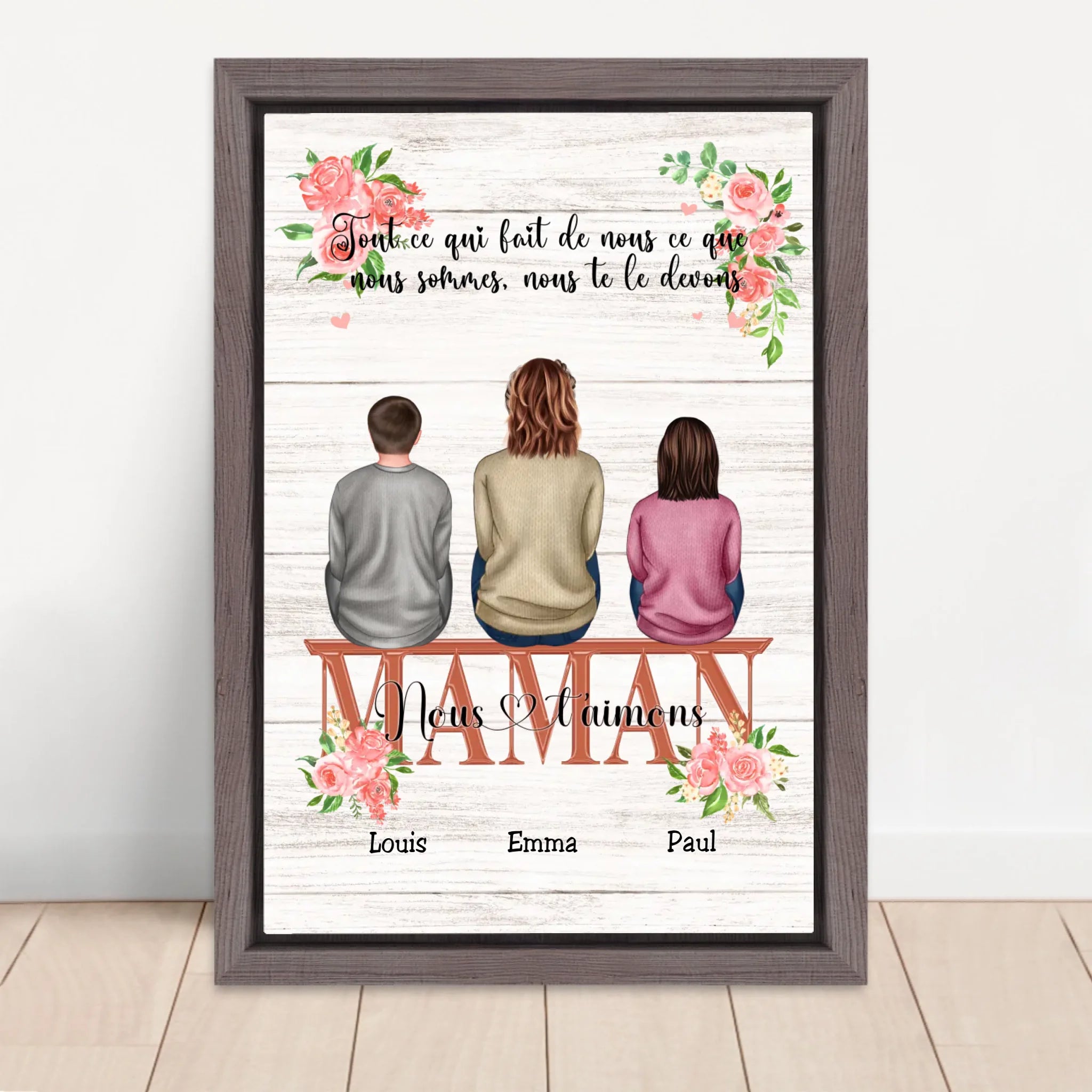 Vertical Framed Canvas-Oak 2026