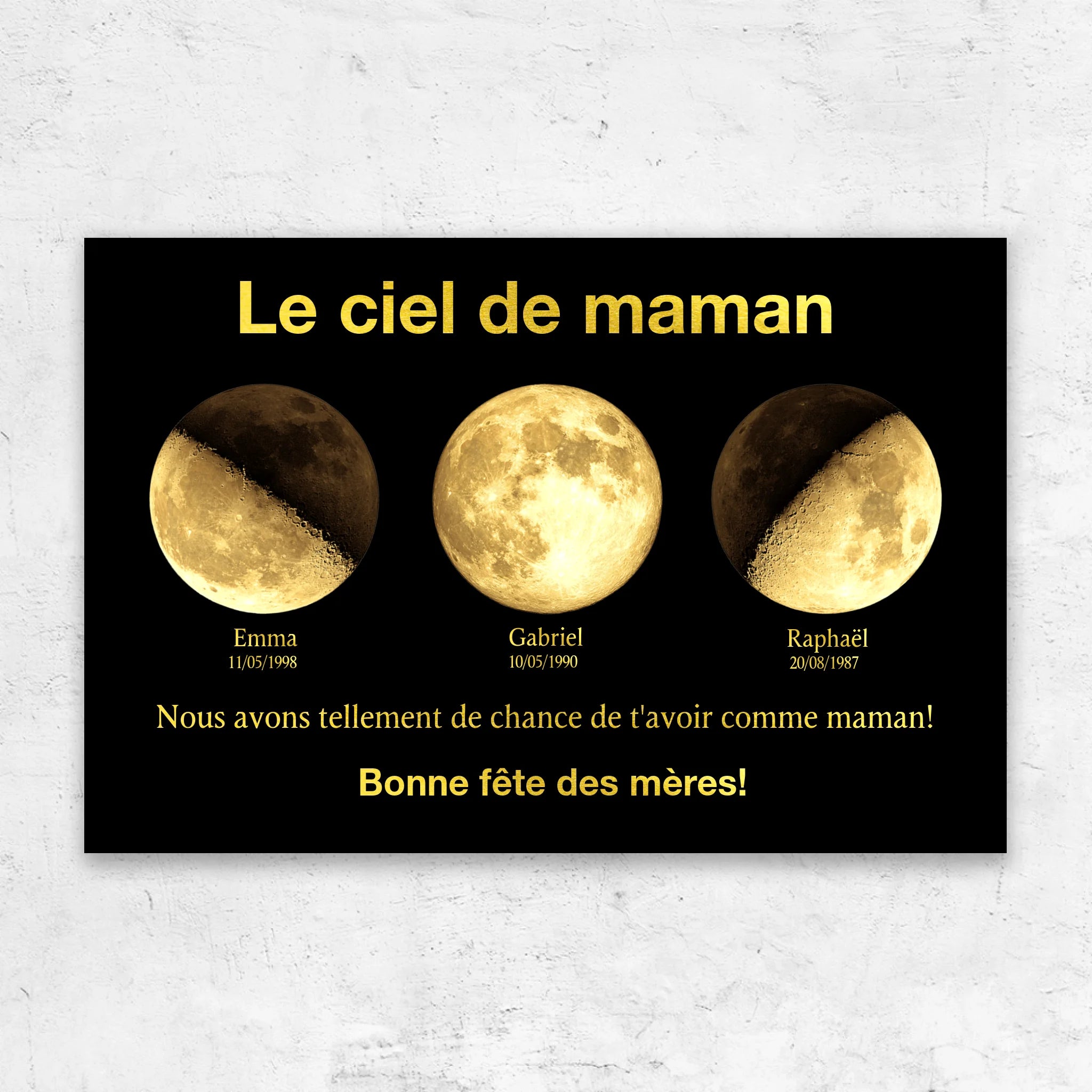Toile personnalisée "L'univers de maman"