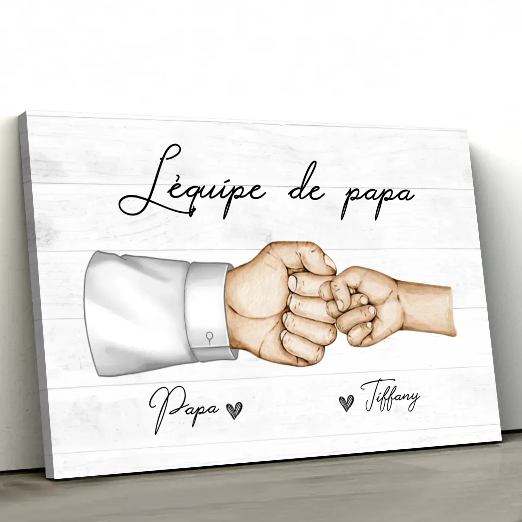 Toile personnalisée "L'équipe de papa"