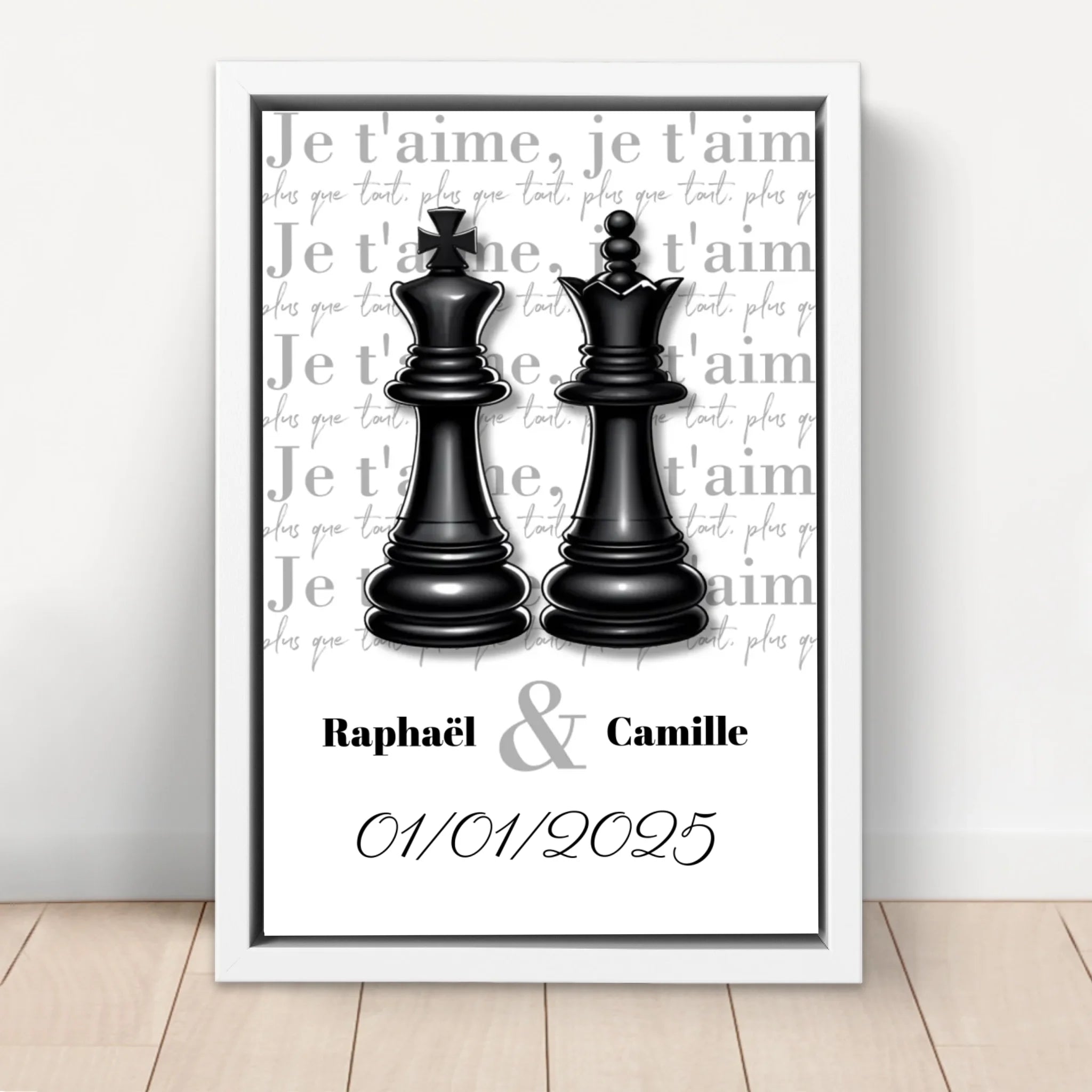 Toile personnalisée “La Dame et le Roi”