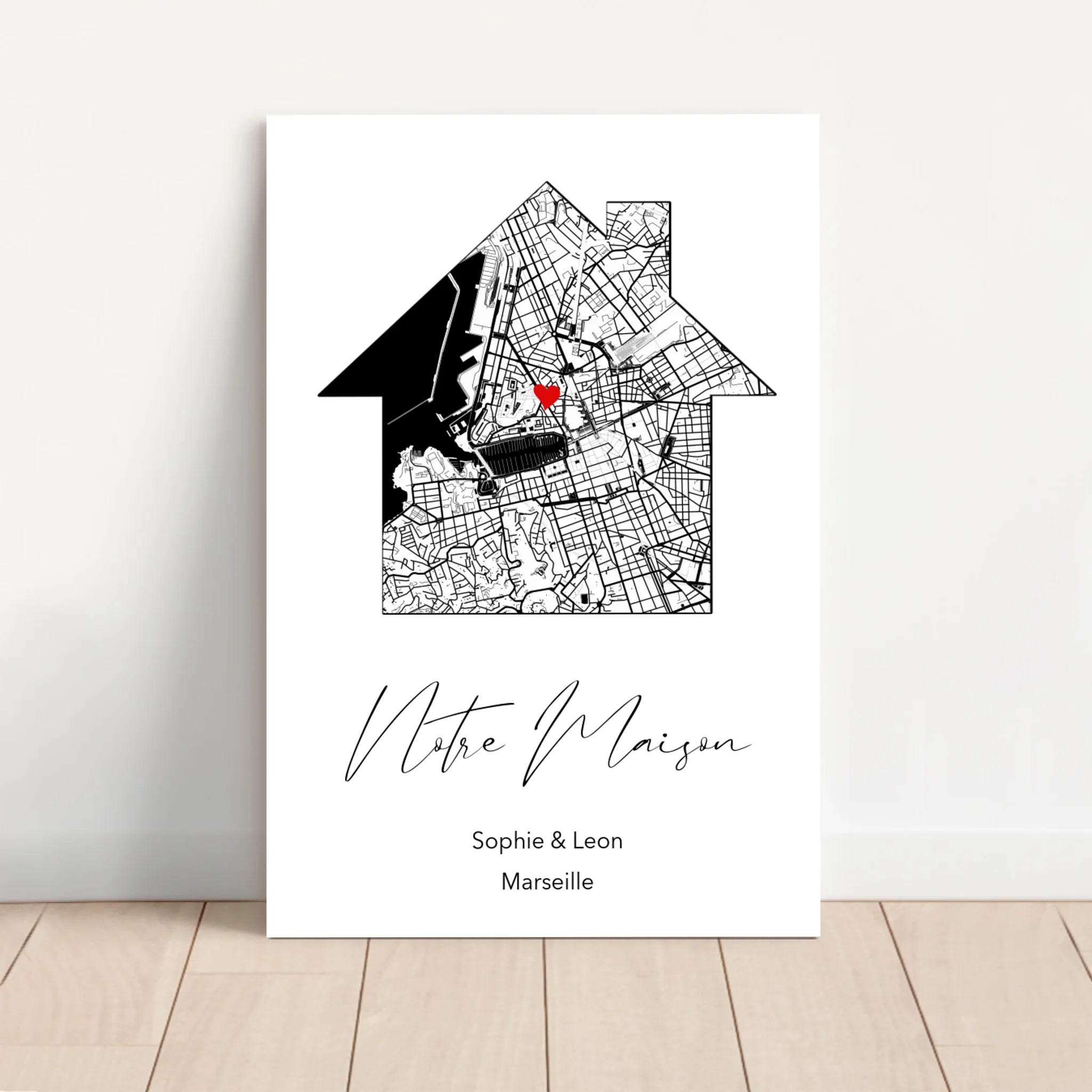 Toile personnalisée “Notre maison”