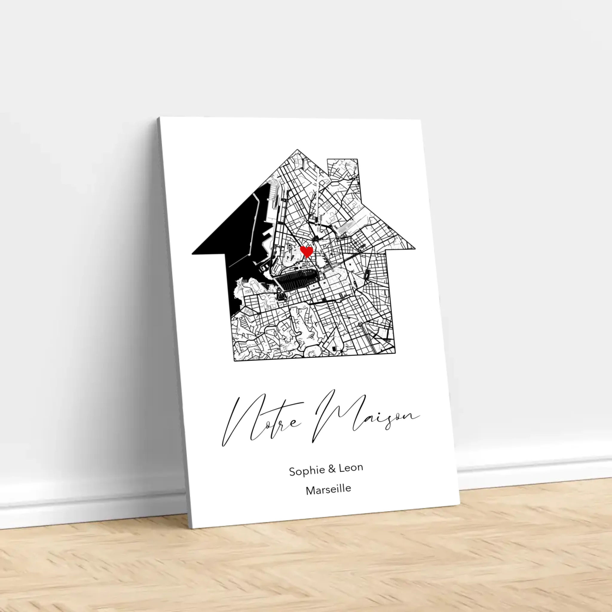 Toile personnalisée “Notre maison”
