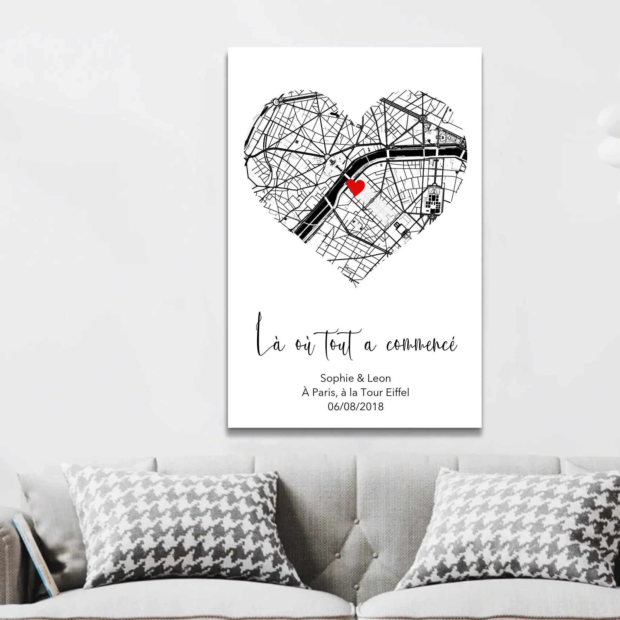 Toile personnalisée "Là où tout a commencé