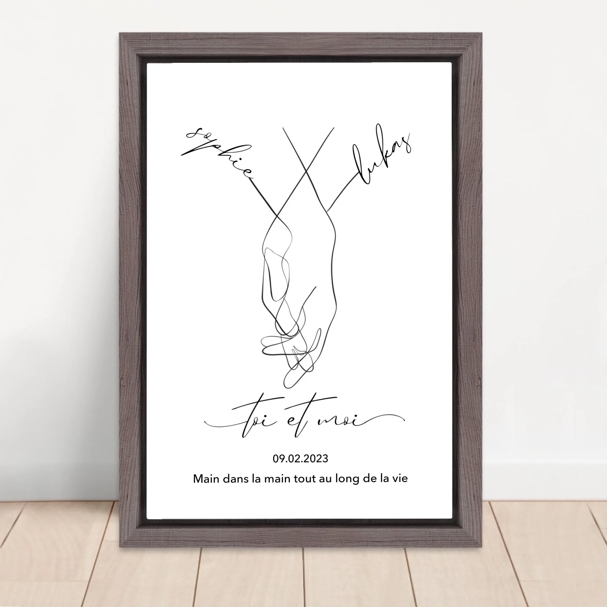 Vertical Framed Canvas-Oak 2026