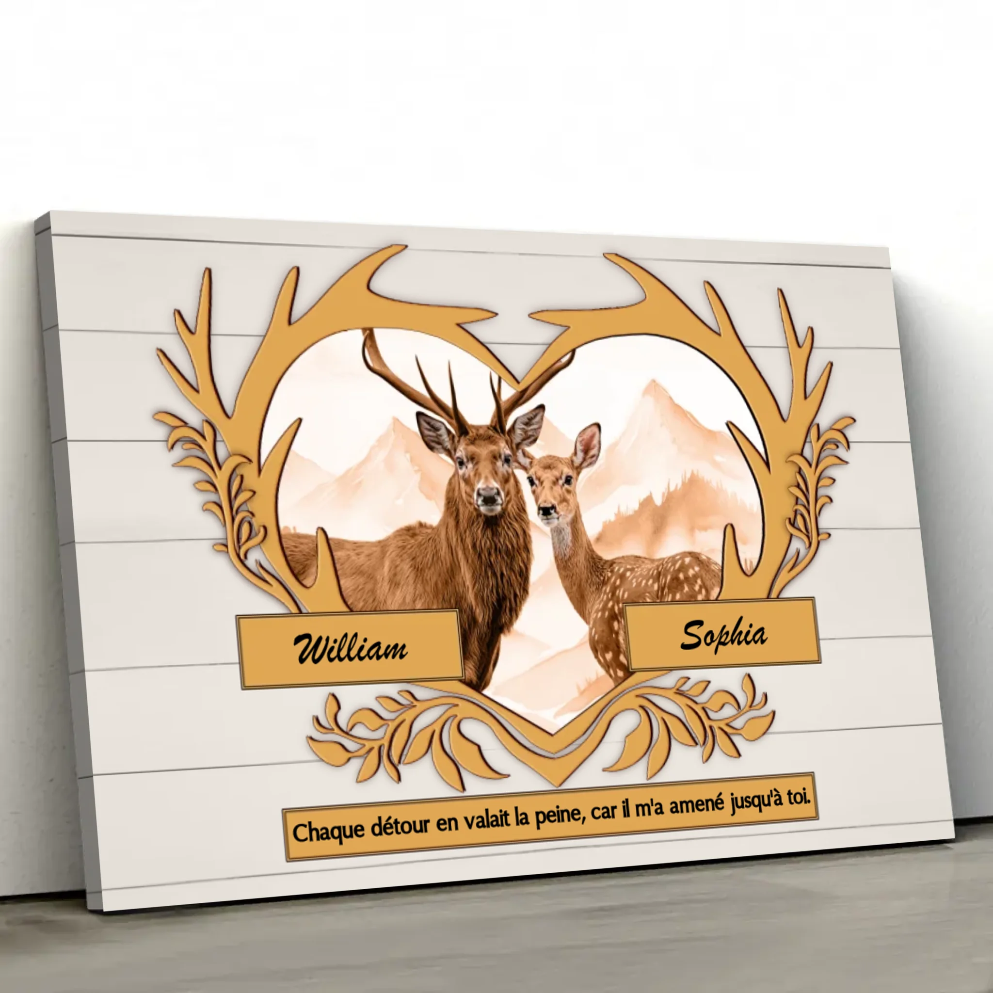 Toile personnalisée "Chaque détour a valu la peine"