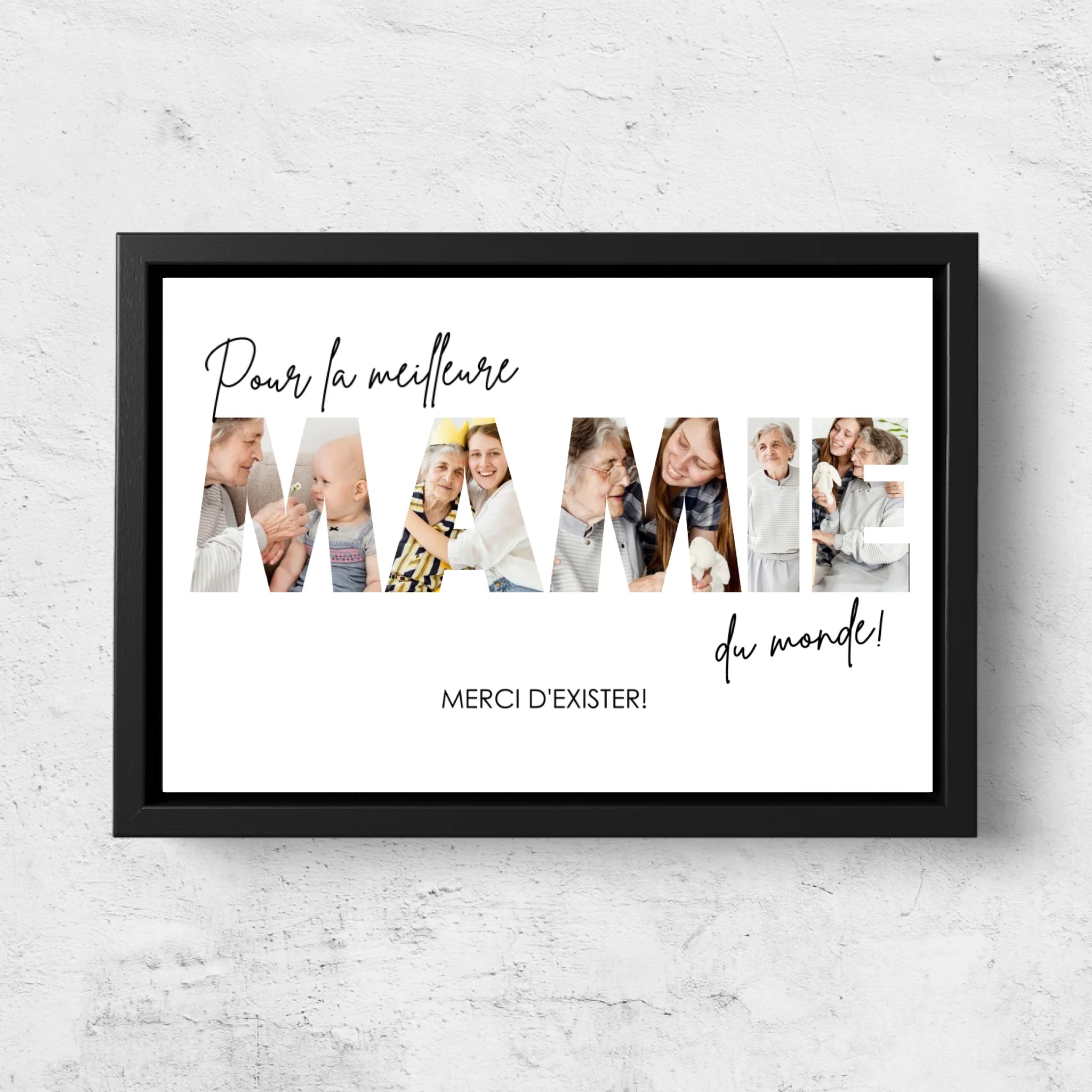 Toile personnalisée “Pour la meilleure grand-mère”