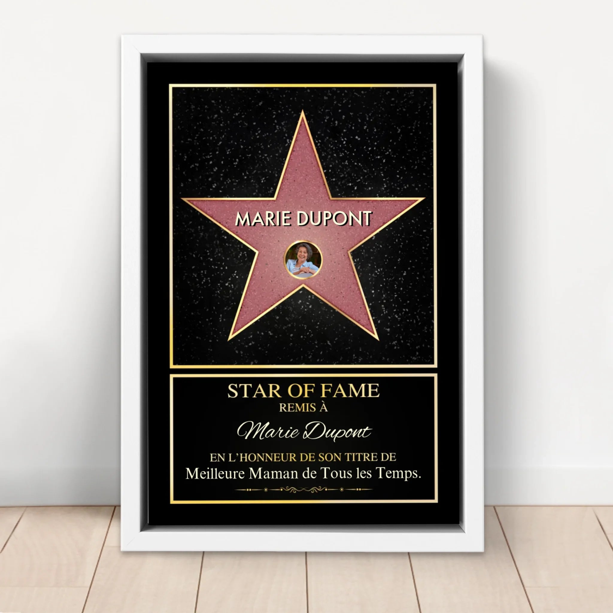 Toile personnalisé "Star of Fame - avec photo"