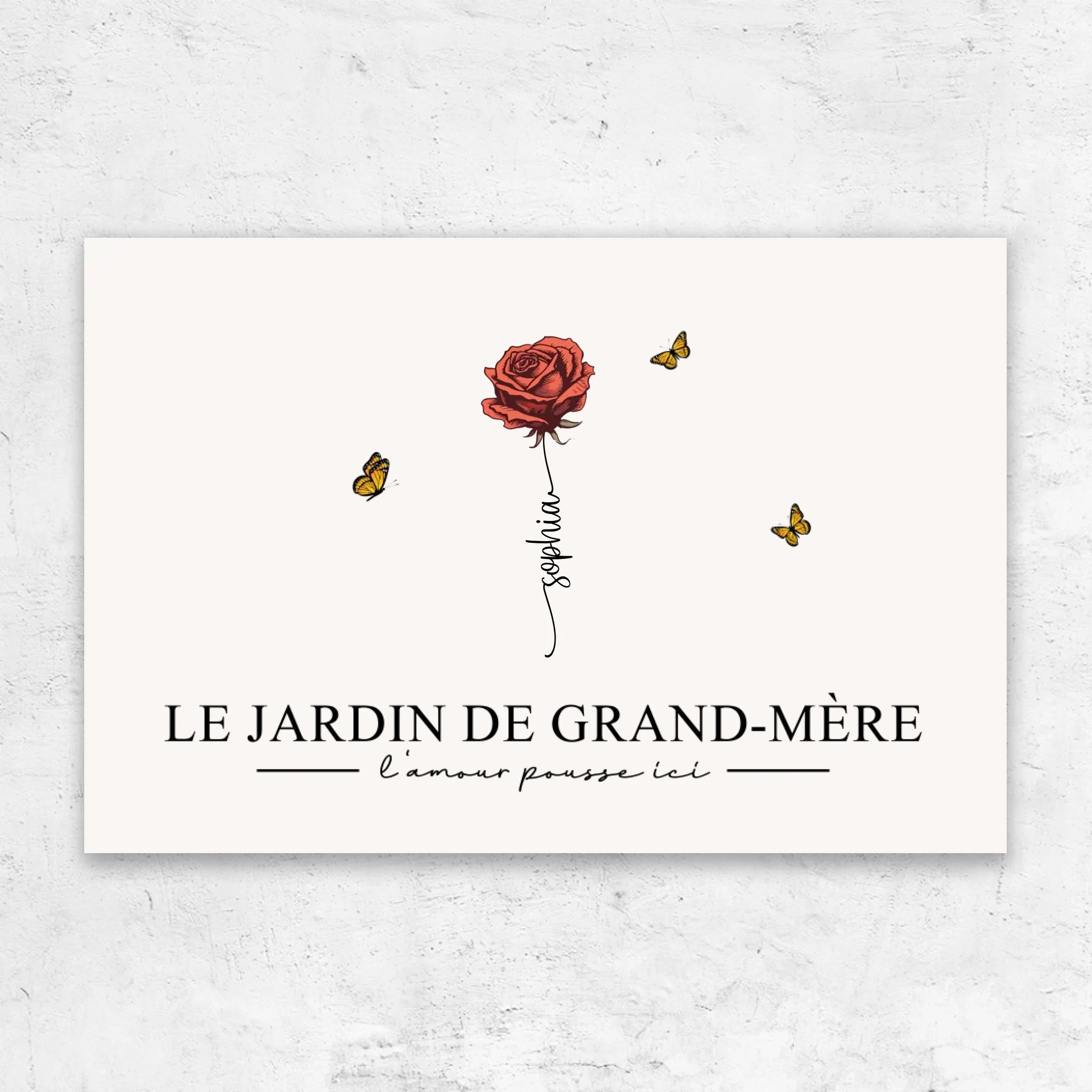 Toile personnalisée "Le jardin de grand-mère”