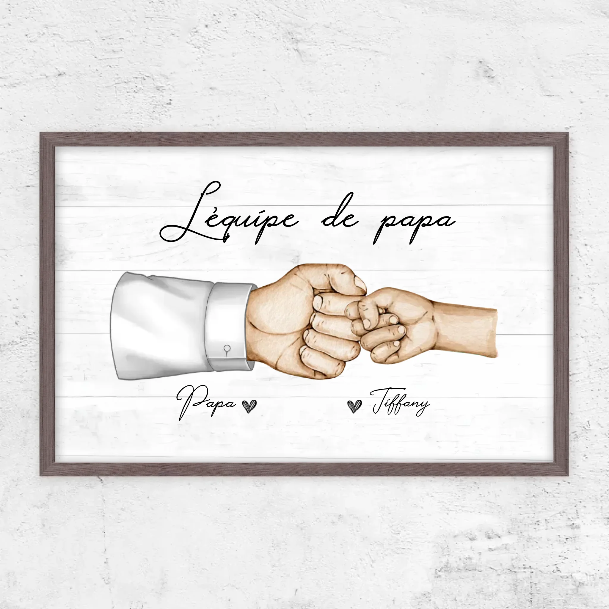 Poster personnalisé "L'équipe de papa"