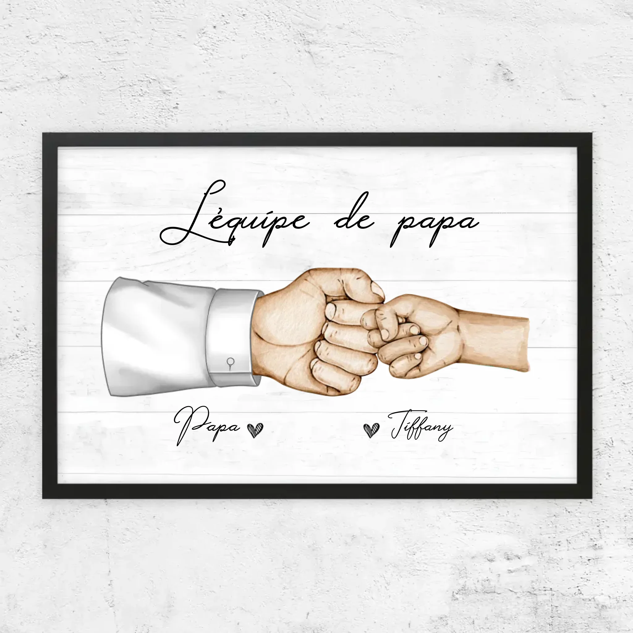 Poster personnalisé "L'équipe de papa"