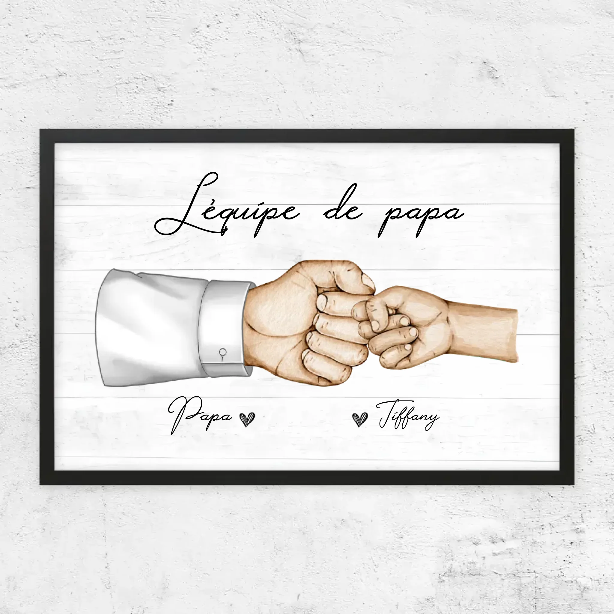 Poster personnalisé "L'équipe de papa"