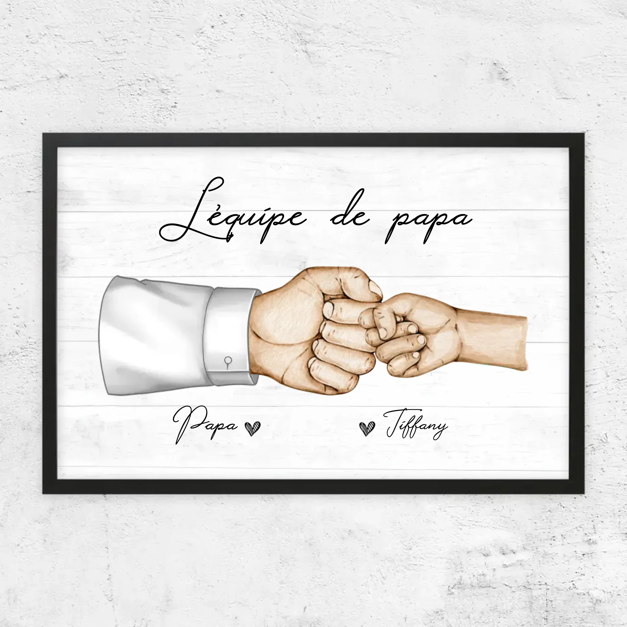 Poster personnalisé "L'équipe de papa"