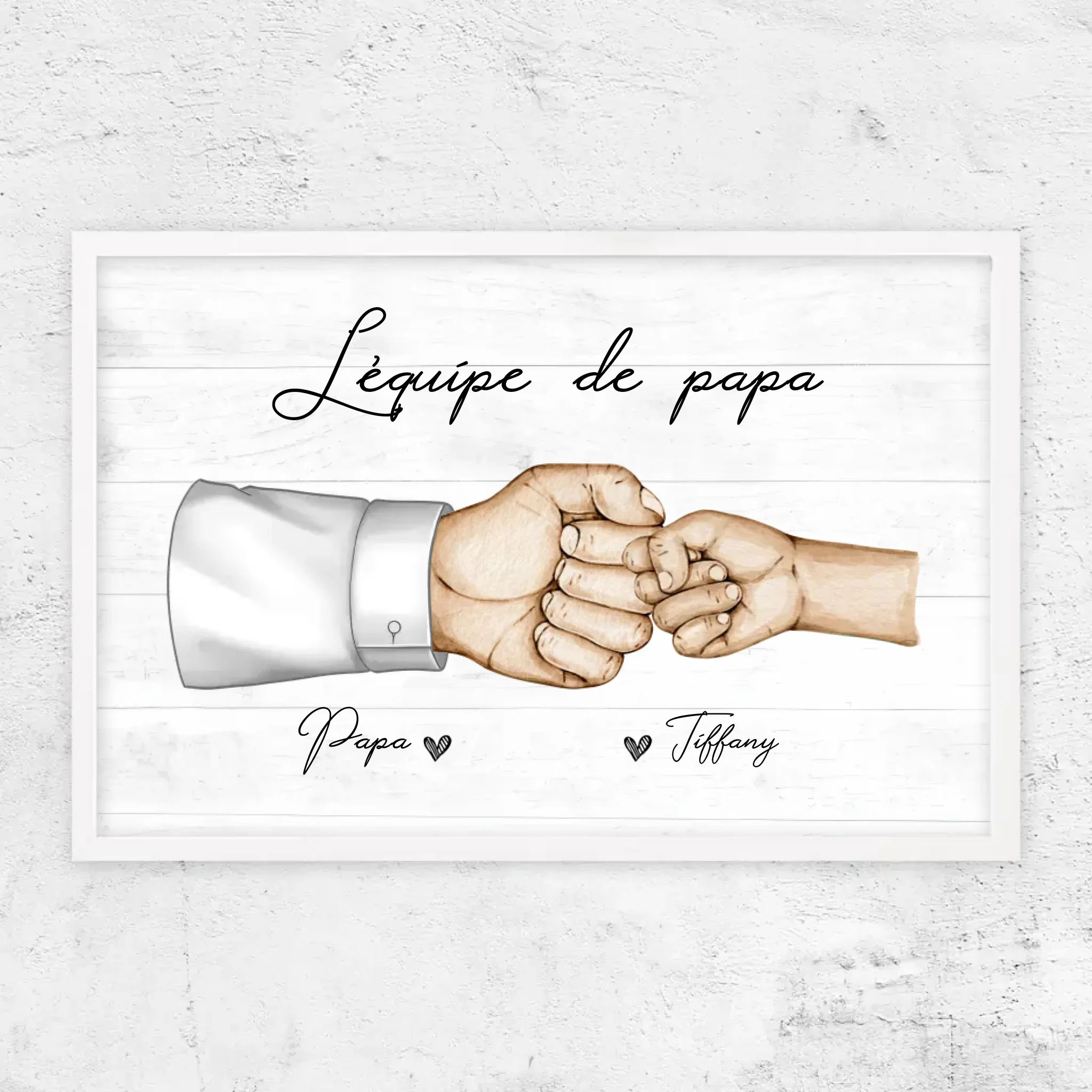 Poster personnalisé "L'équipe de papa"