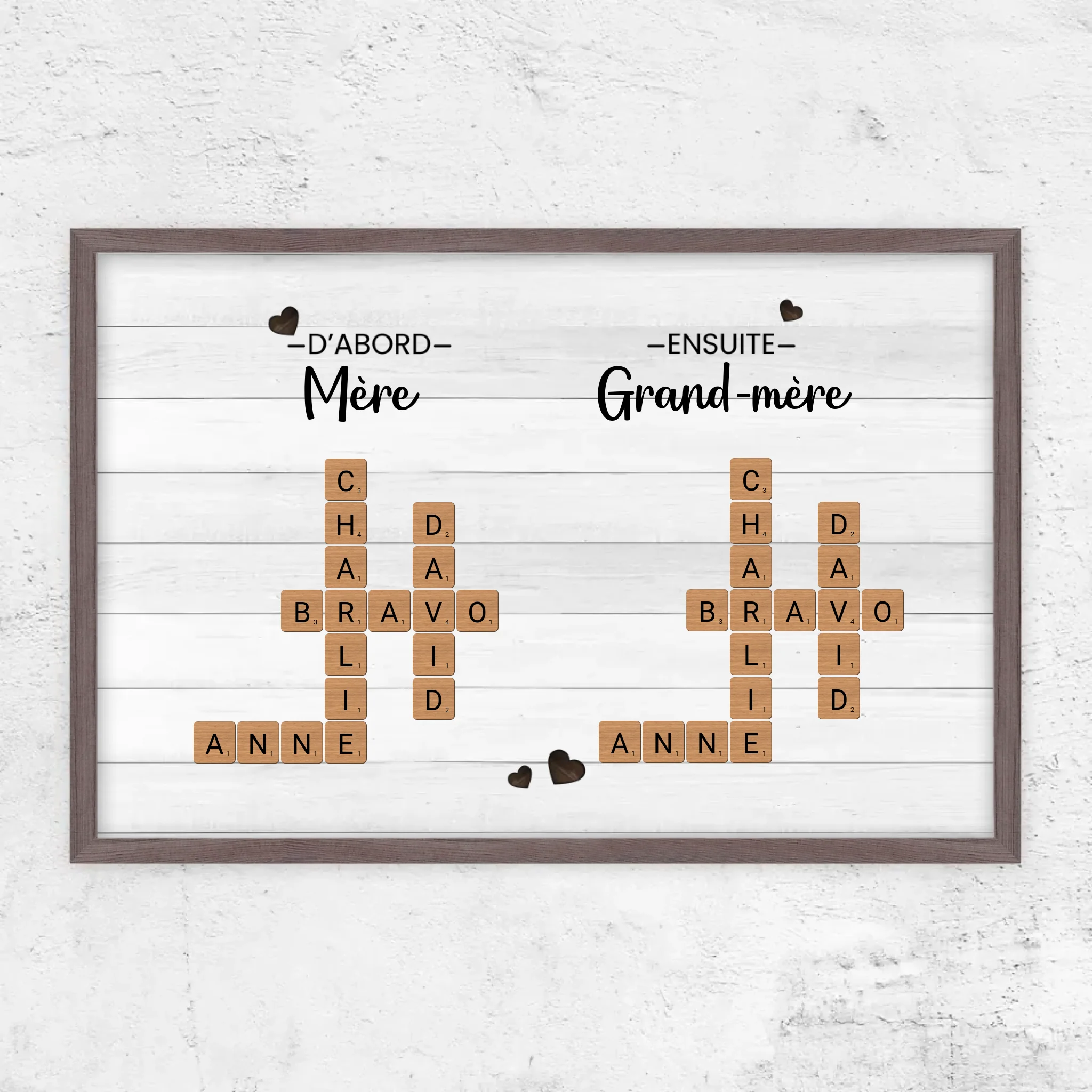 Poster personnalisé "D'abord mère, ensuite grand-mère - Mots croisés"