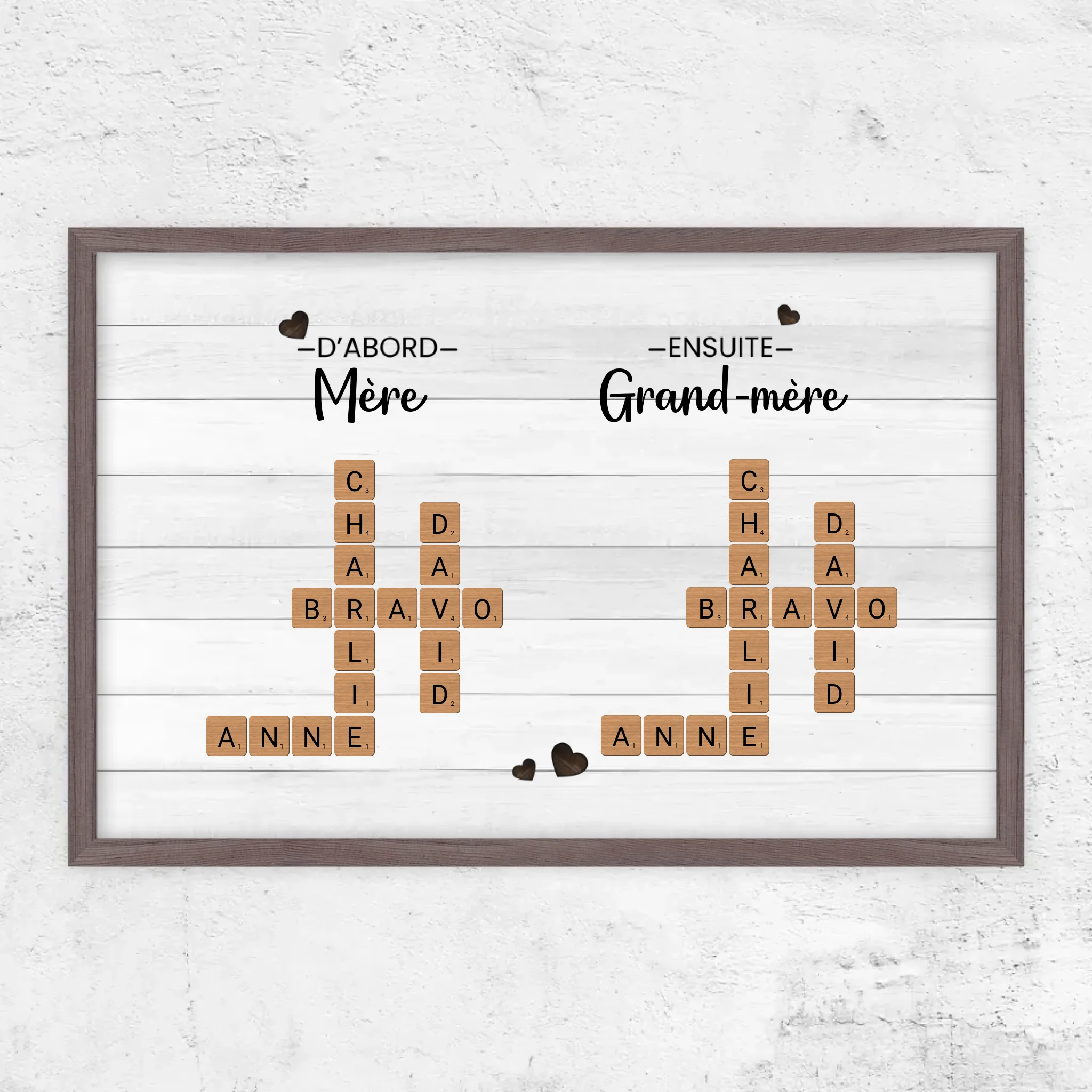 Poster personnalisé "D'abord mère, ensuite grand-mère - Mots croisés"