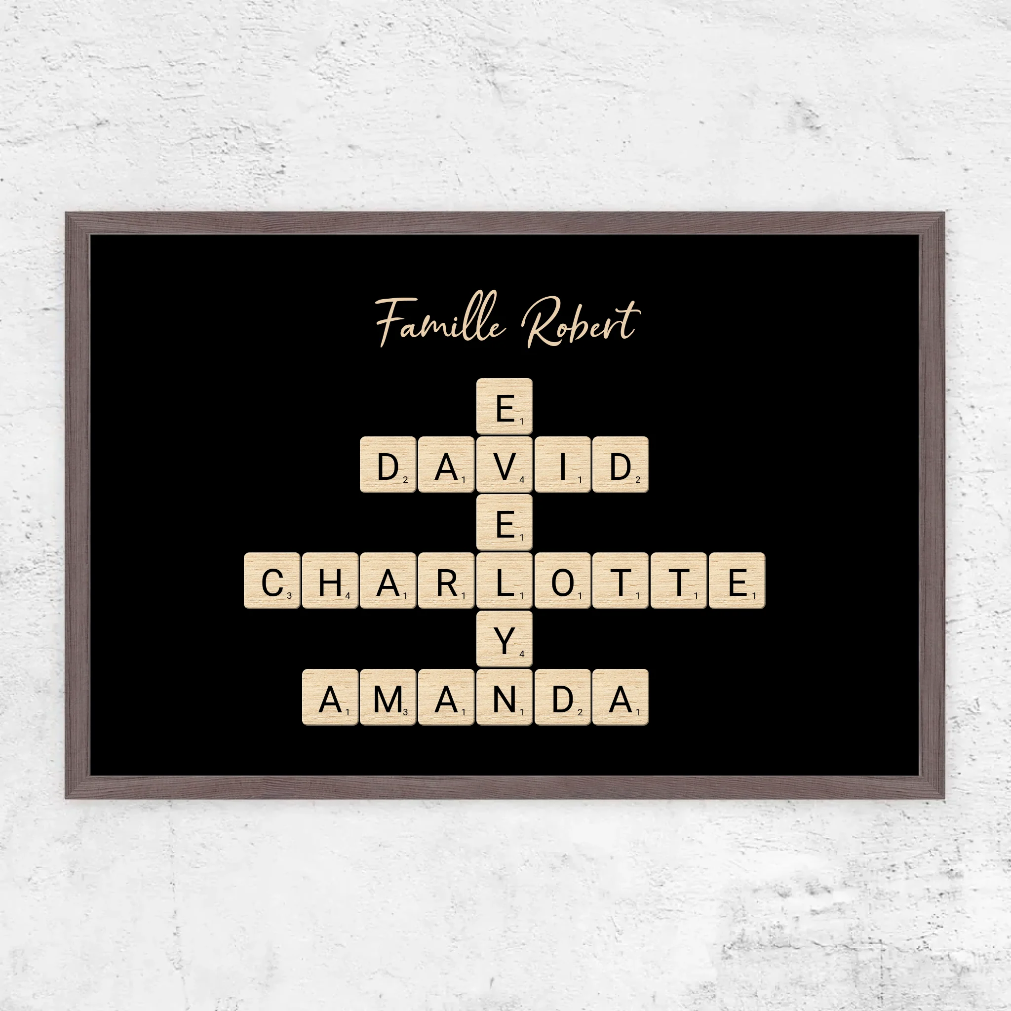 Poster personnalisé “Mots croisés famille - Horizontal”