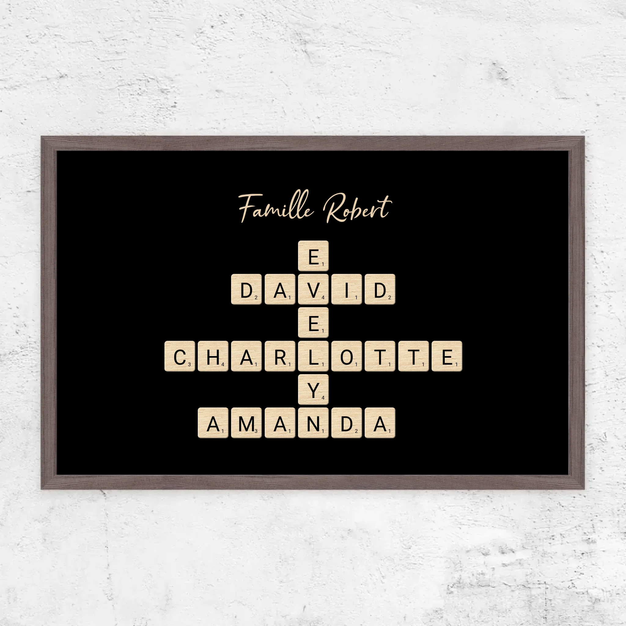 Poster personnalisé “Mots croisés famille - Horizontal”