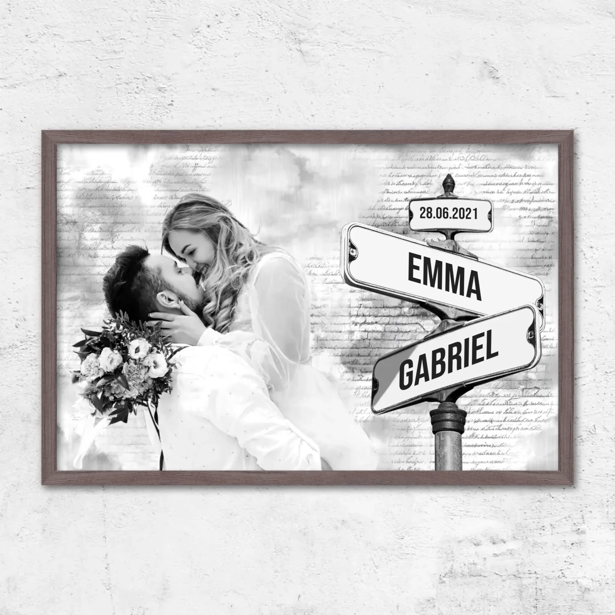 Poster personnalisé “Panneau de signalisation avec photo“