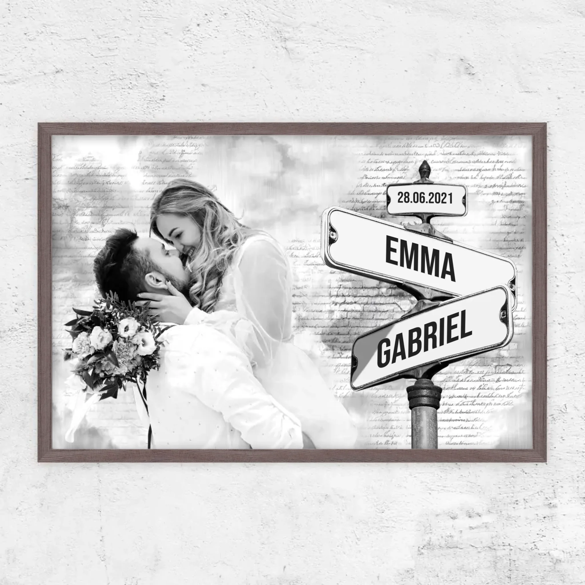 Poster personnalisé “Panneau de signalisation avec photo“