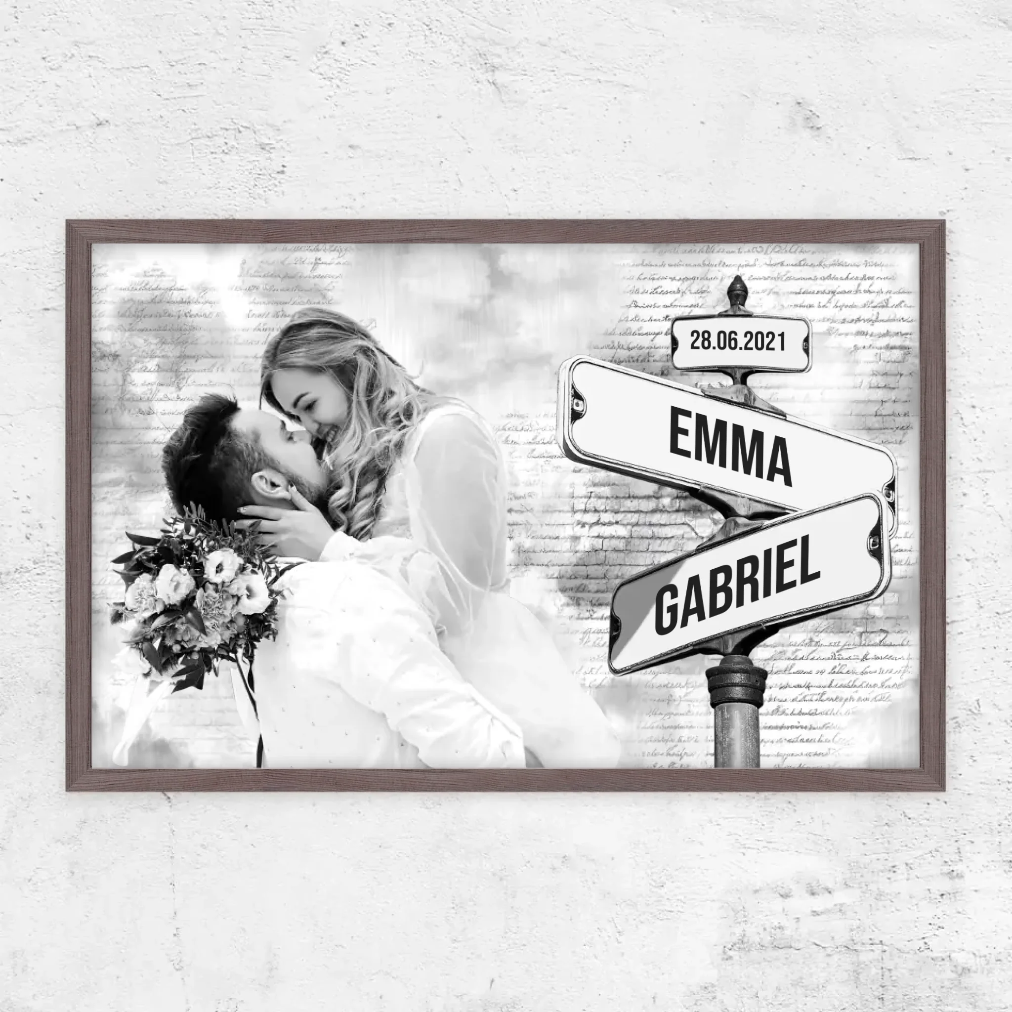 Poster personnalisé “Panneau de signalisation avec photo“