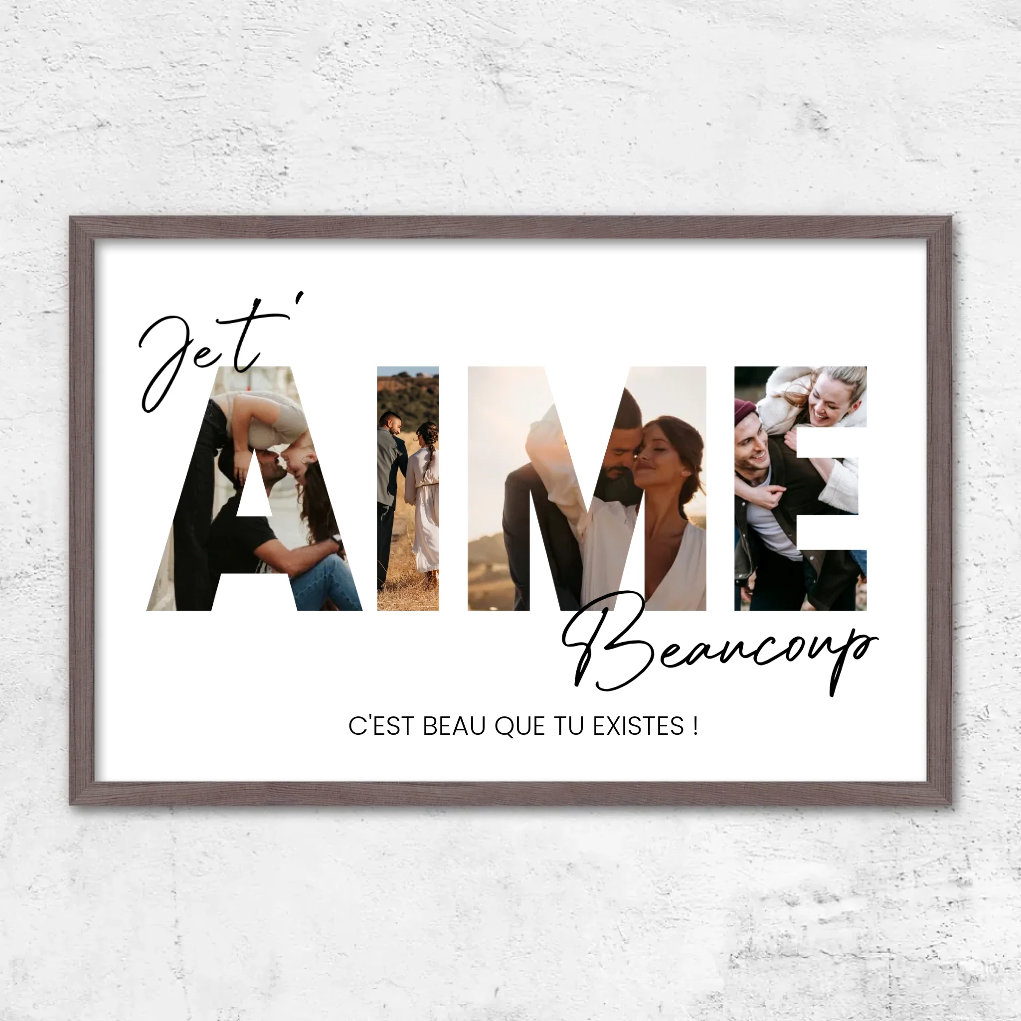 Poster personnalisé “Je t'aime - Avec photos”