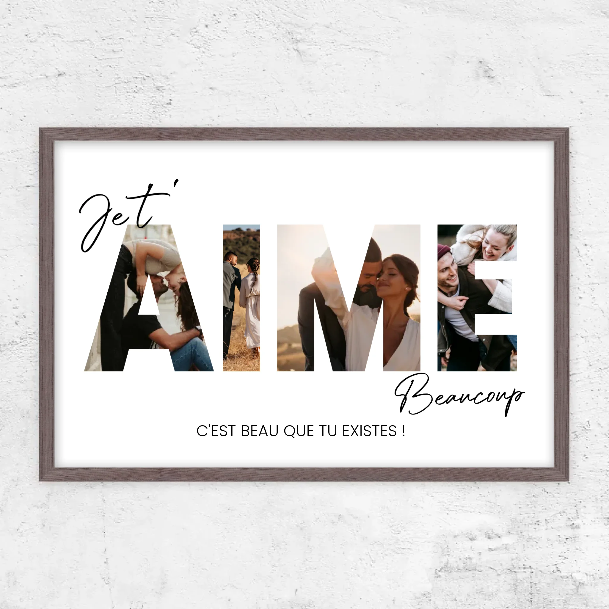 Poster personnalisé “Je t'aime - Avec photos”