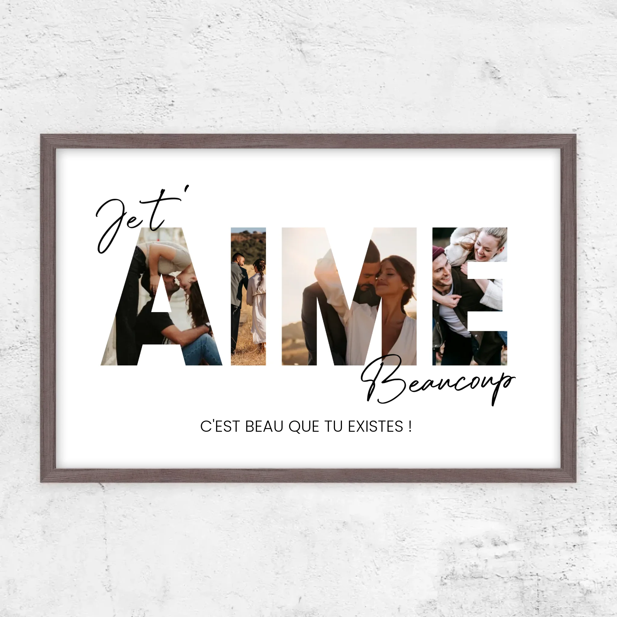 Poster personnalisé “Je t'aime - Avec photos”