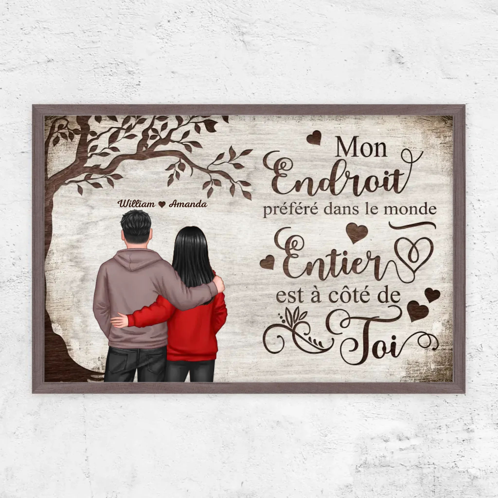 Poster personnalisé “Endroit préféré - Vue de dos”