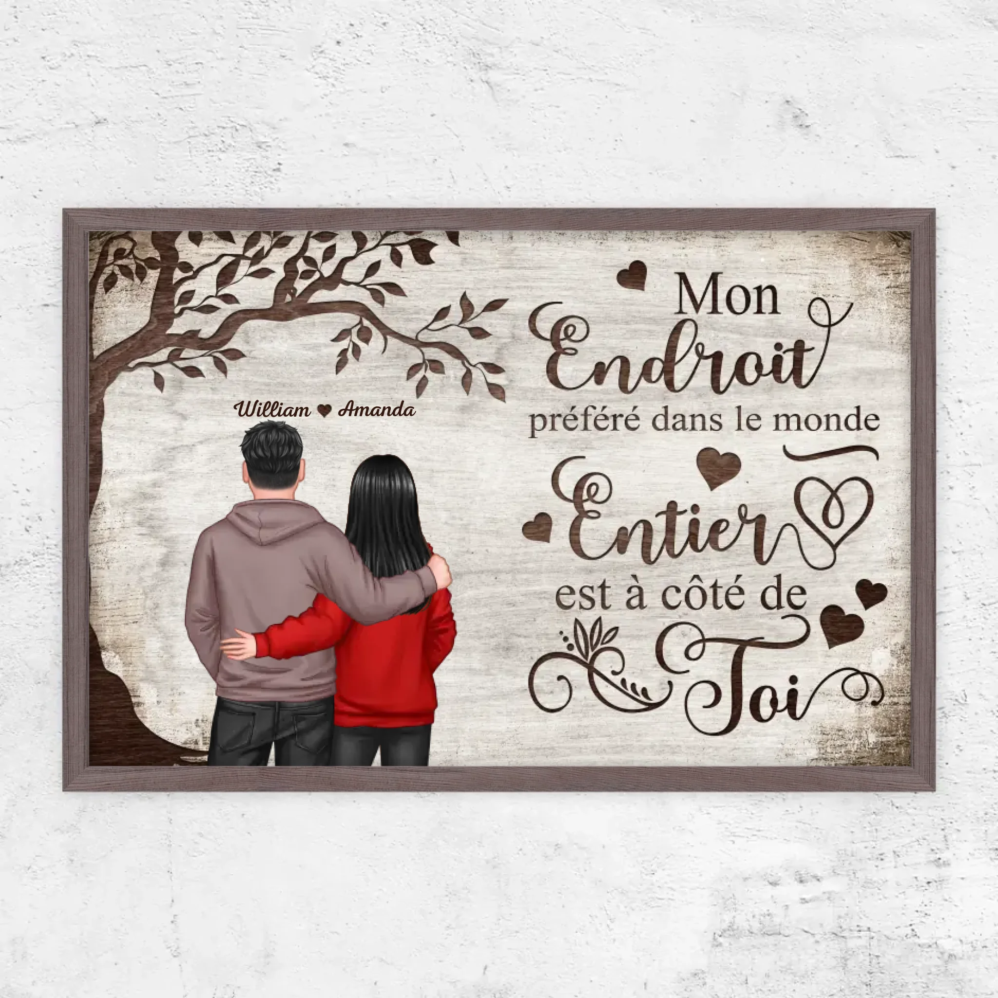 Poster personnalisé “Endroit préféré - Vue de dos”