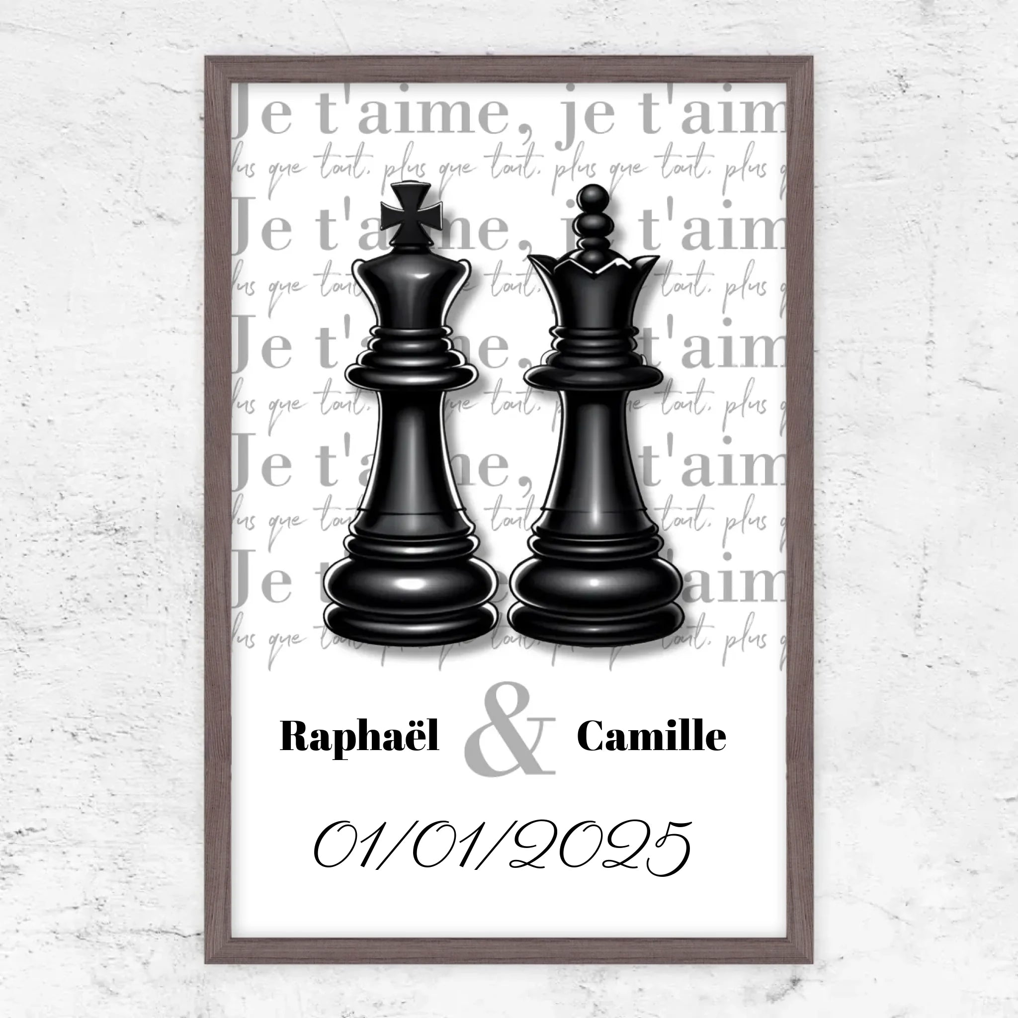 Poster personnalisé “La Dame et le Roi”