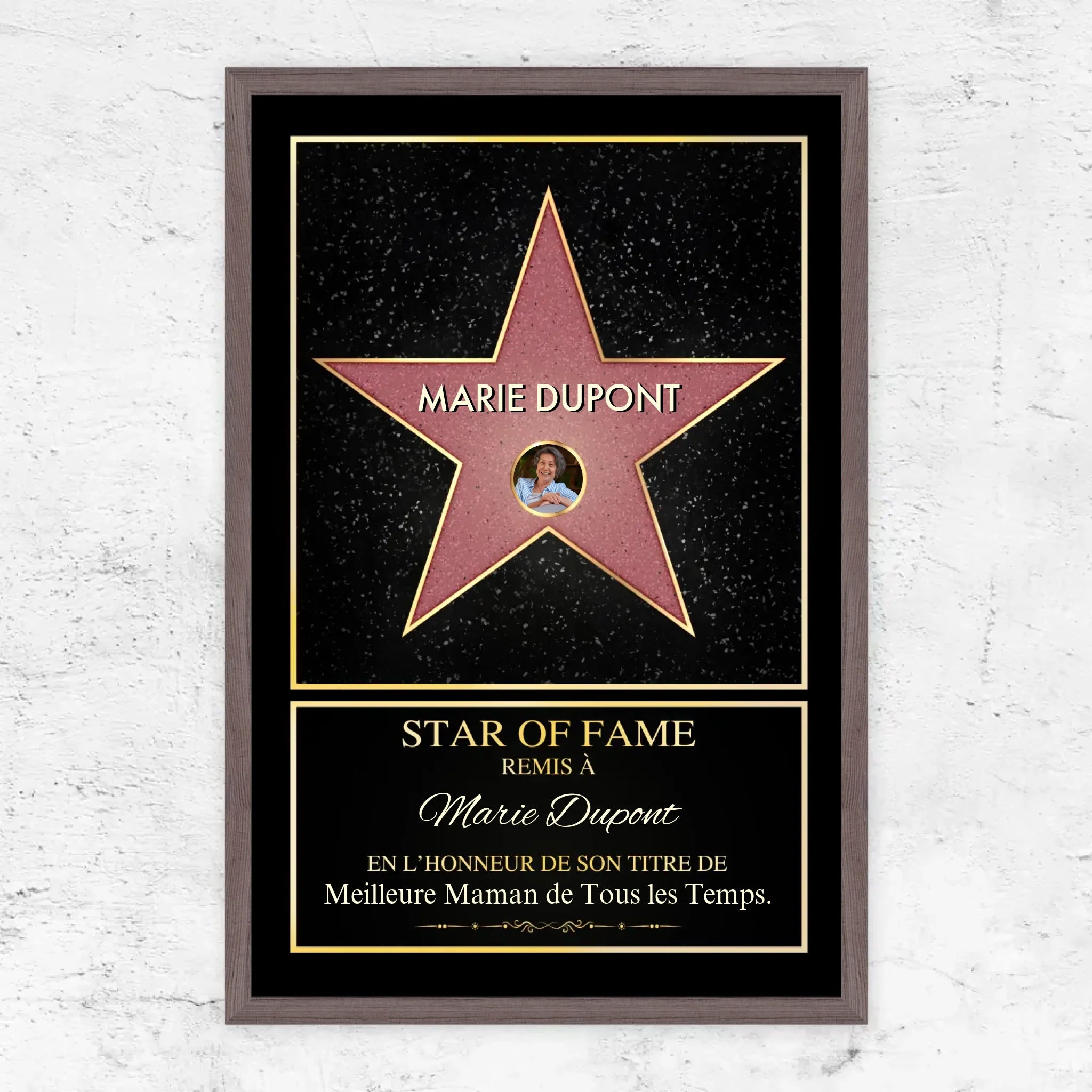 Poster personnalisé "Star of Fame - avec photo"