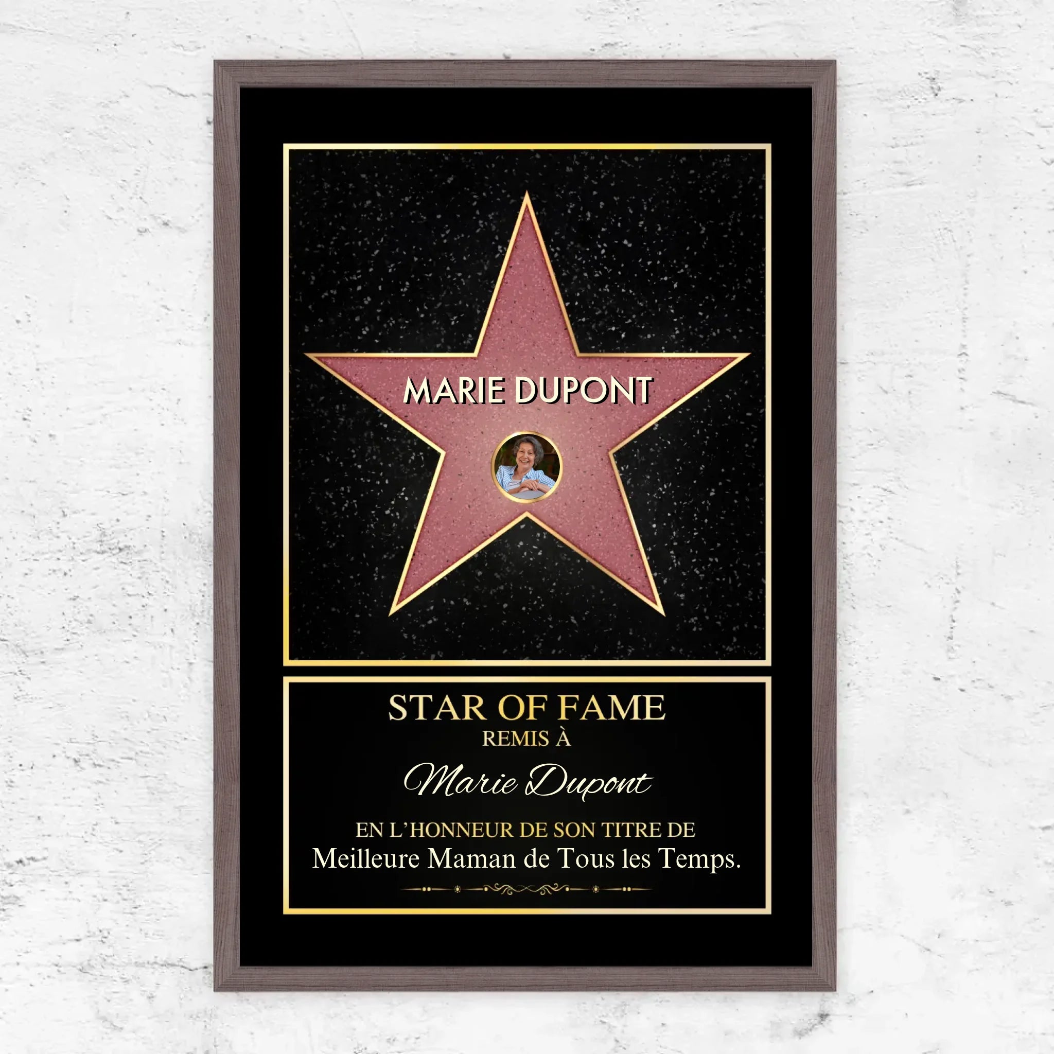 Poster personnalisé "Star of Fame - avec photo"