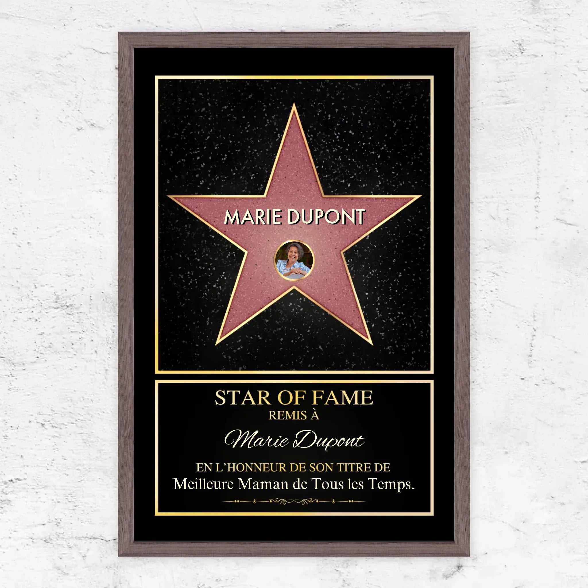 Poster personnalisé "Star of Fame - avec photo"