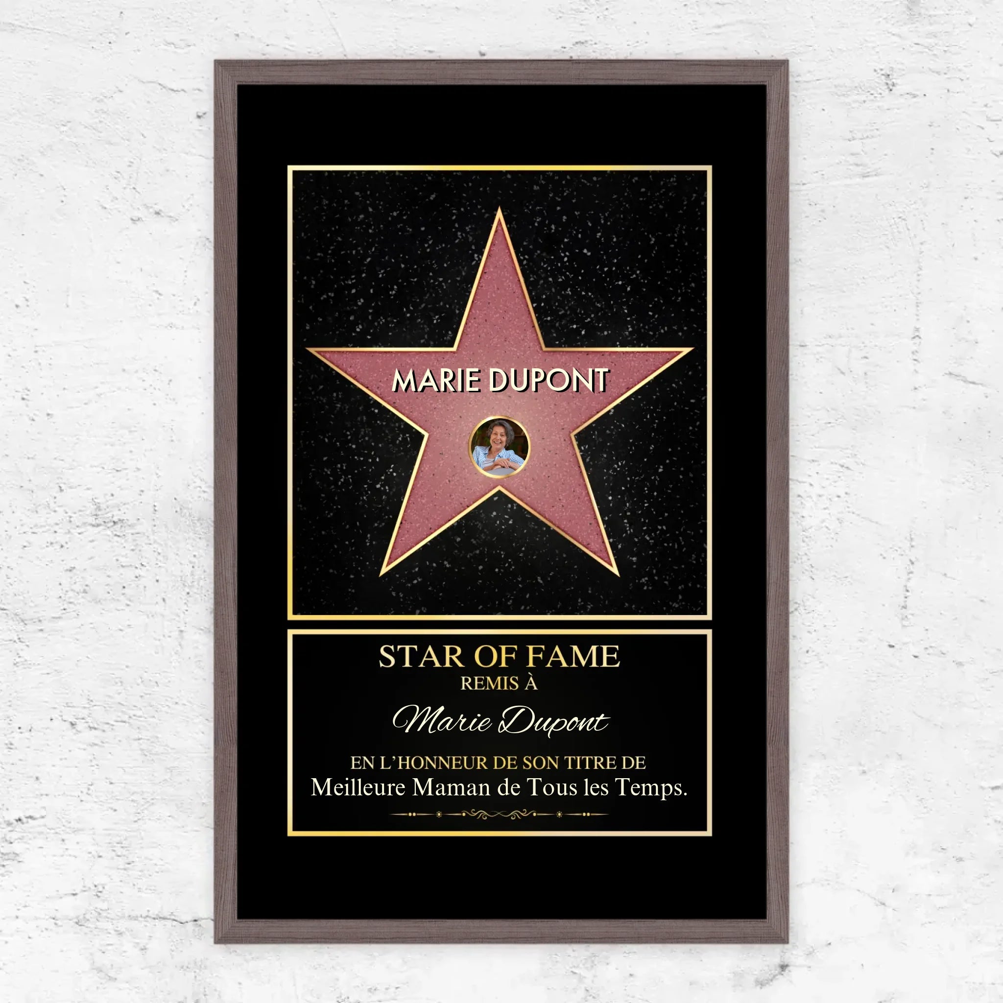 Poster personnalisé "Star of Fame - avec photo"