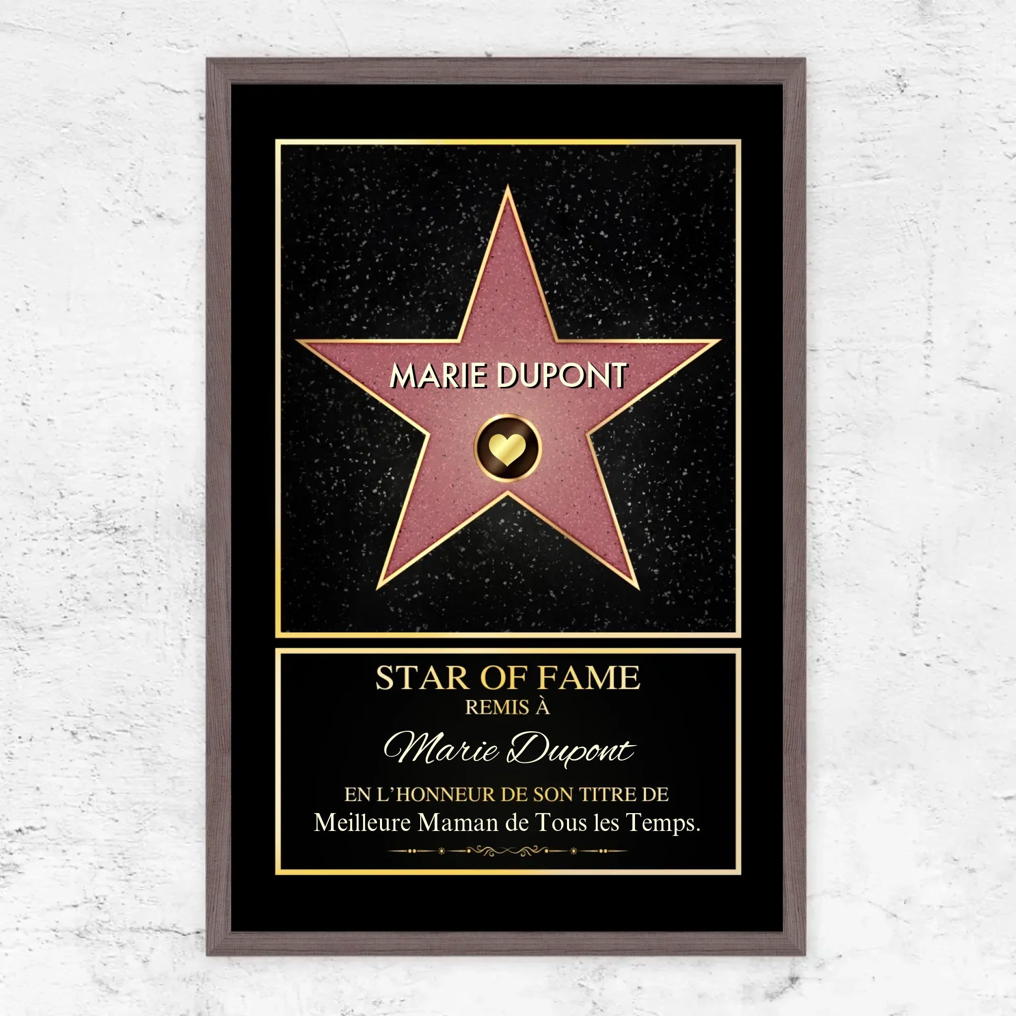 Poster personnalisé "Star of Fame"