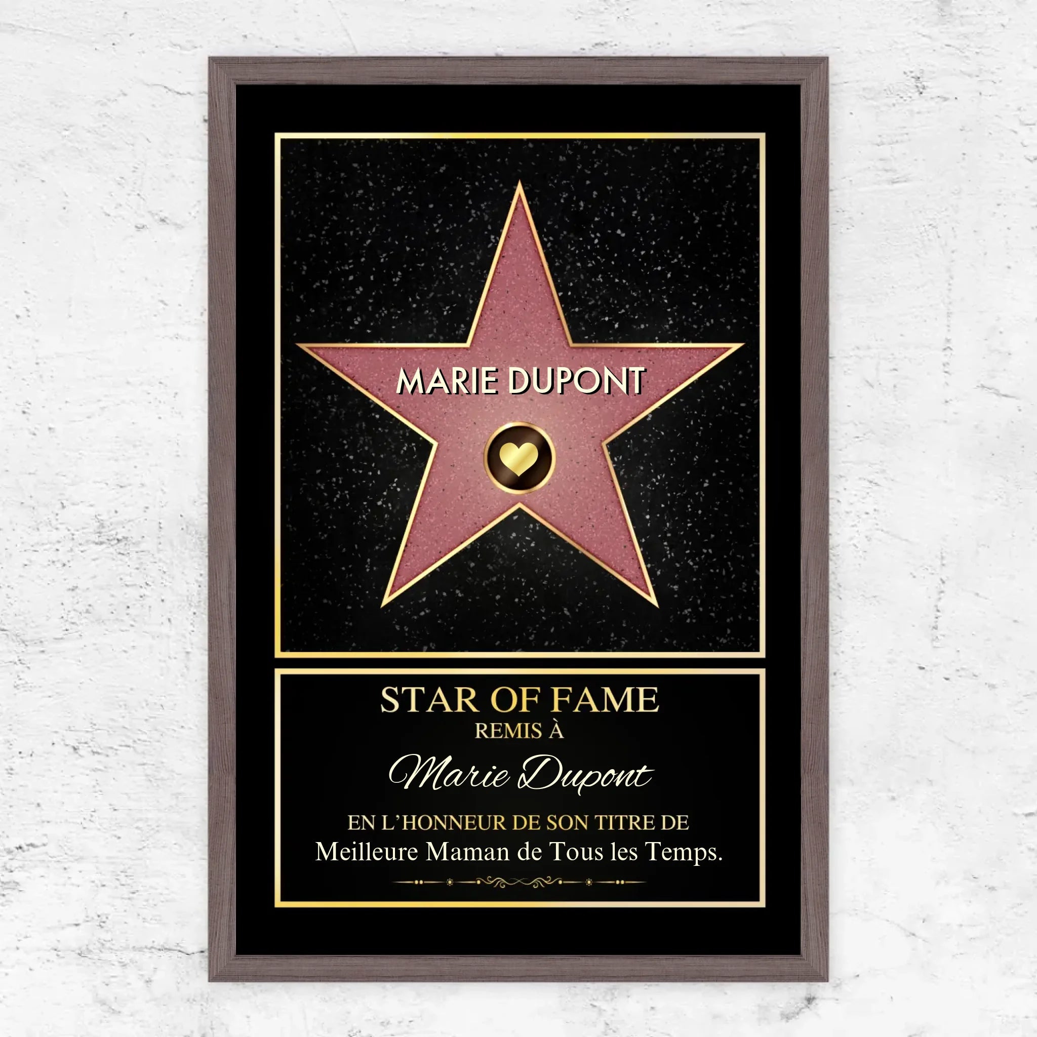 Poster personnalisé "Star of Fame"