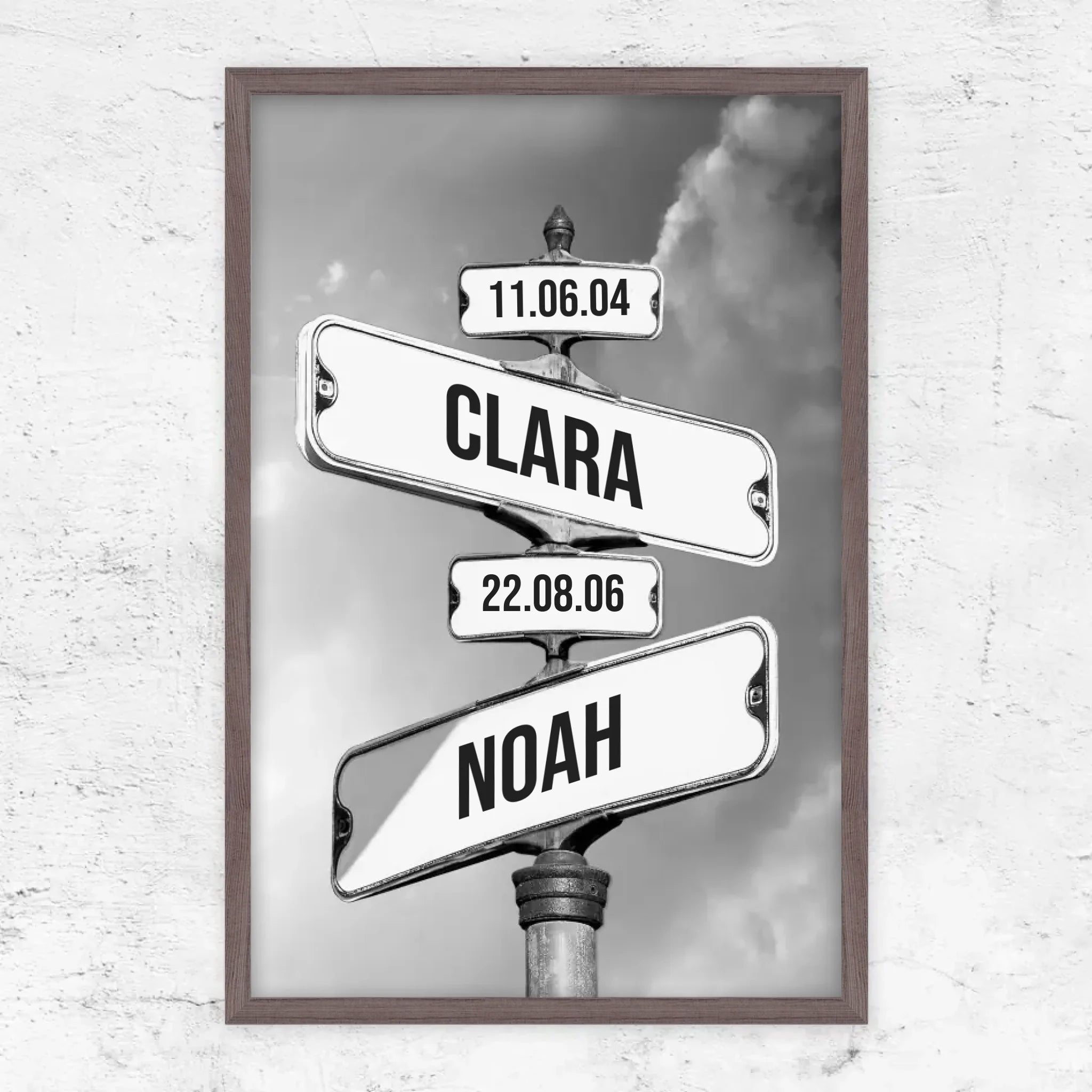 Poster personnalisé "Date de naissance des enfants"