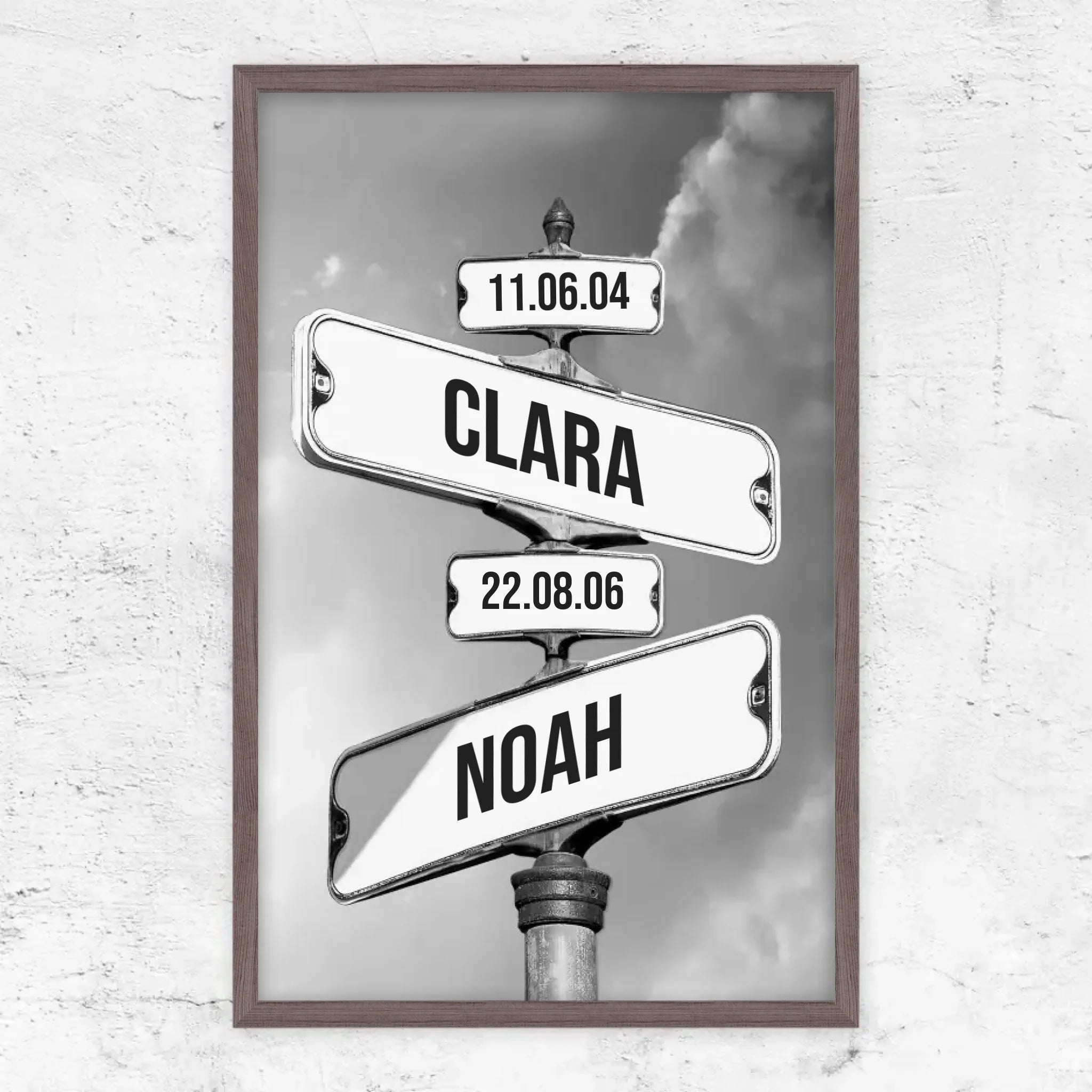 Poster personnalisé "Date de naissance des enfants"