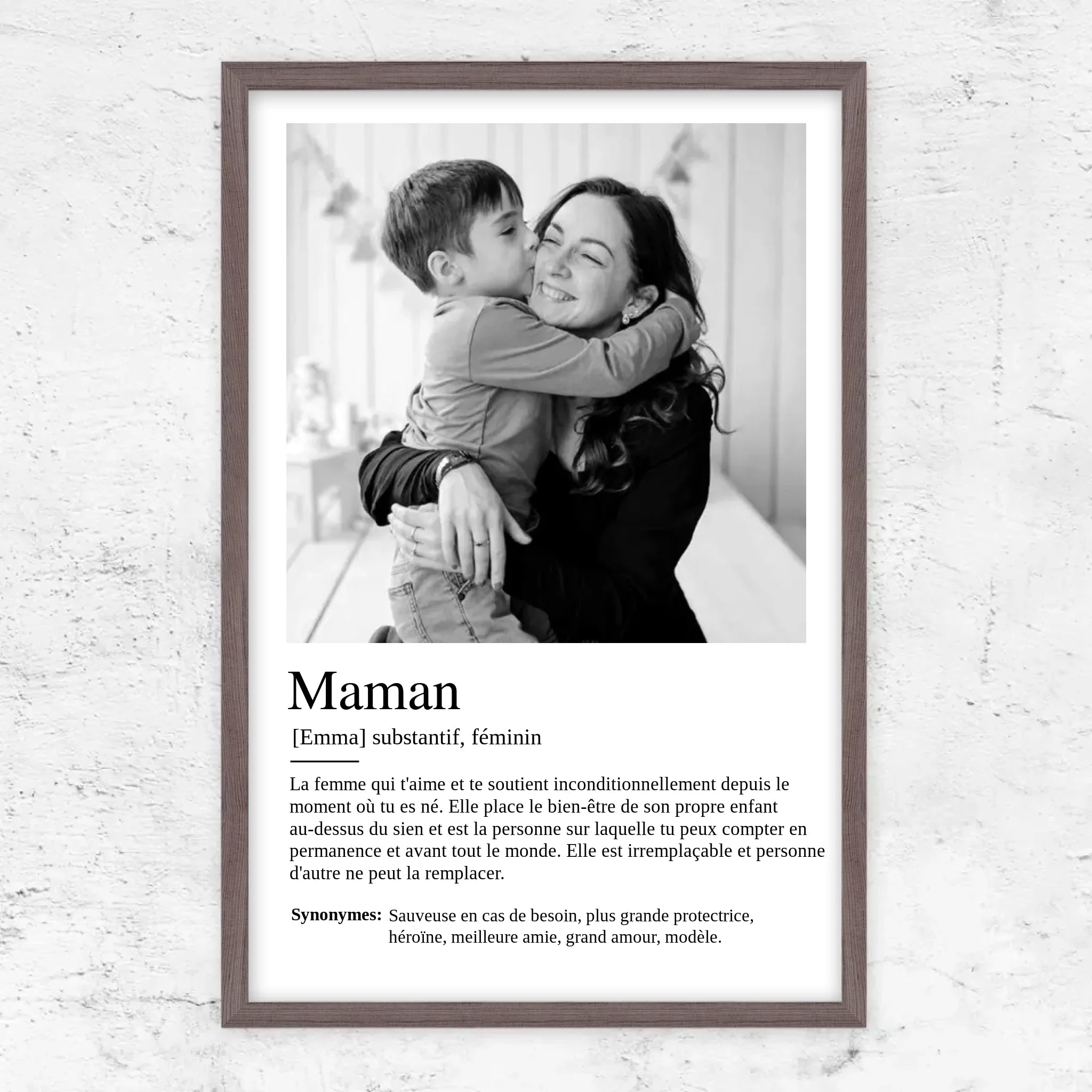 Poster personnalisé "Définition maman"