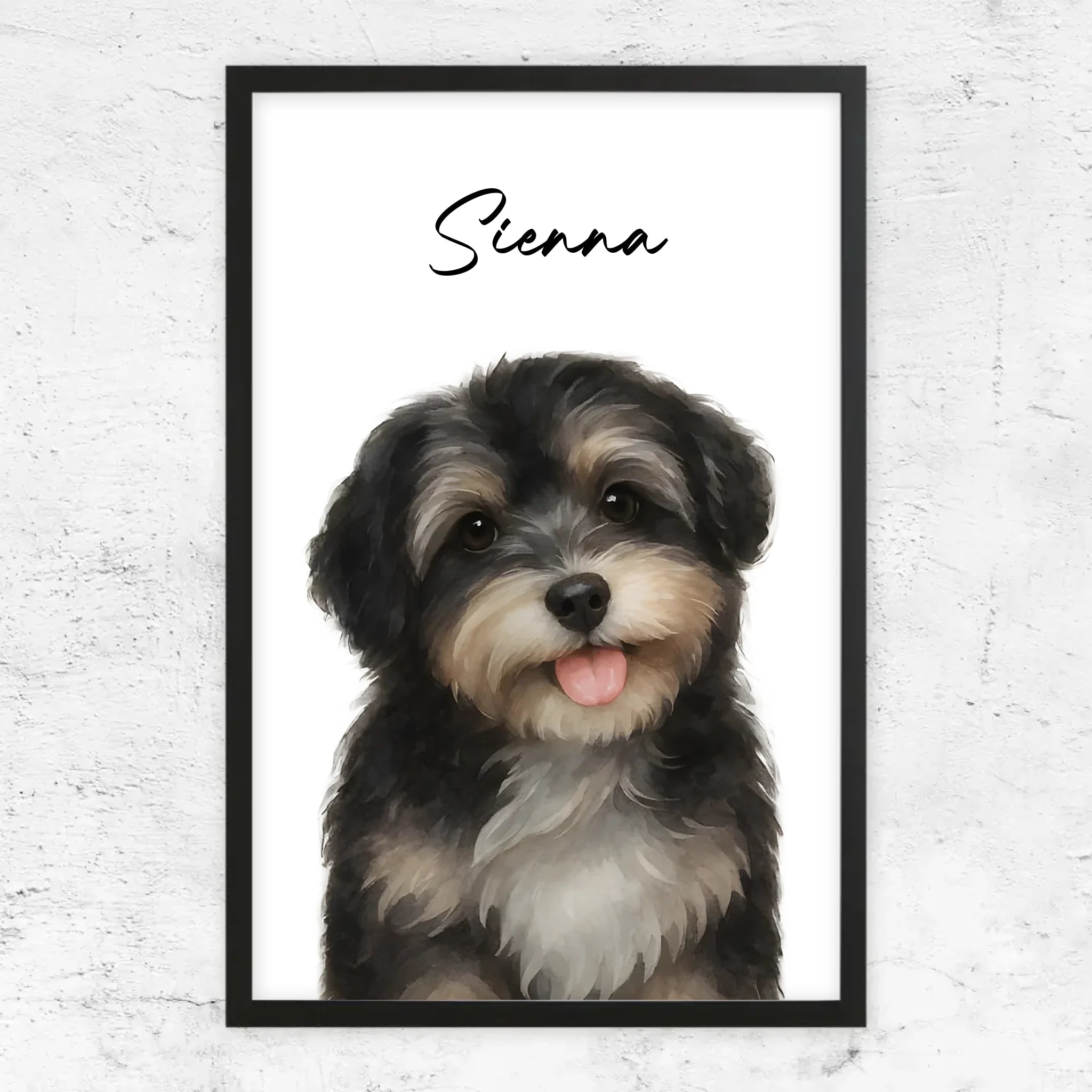 Poster personnalisé – Aquarelle photo chien